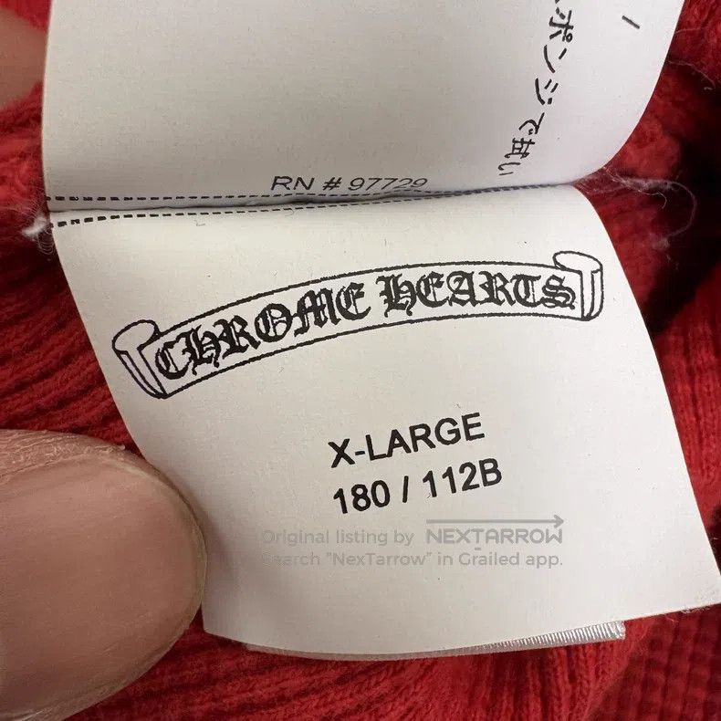 Chrome Hearts CHROME HEARTS Size XL Red cross embroidered long sleeves Size US XL / EU 56 / 4 - 3 Thumbnail