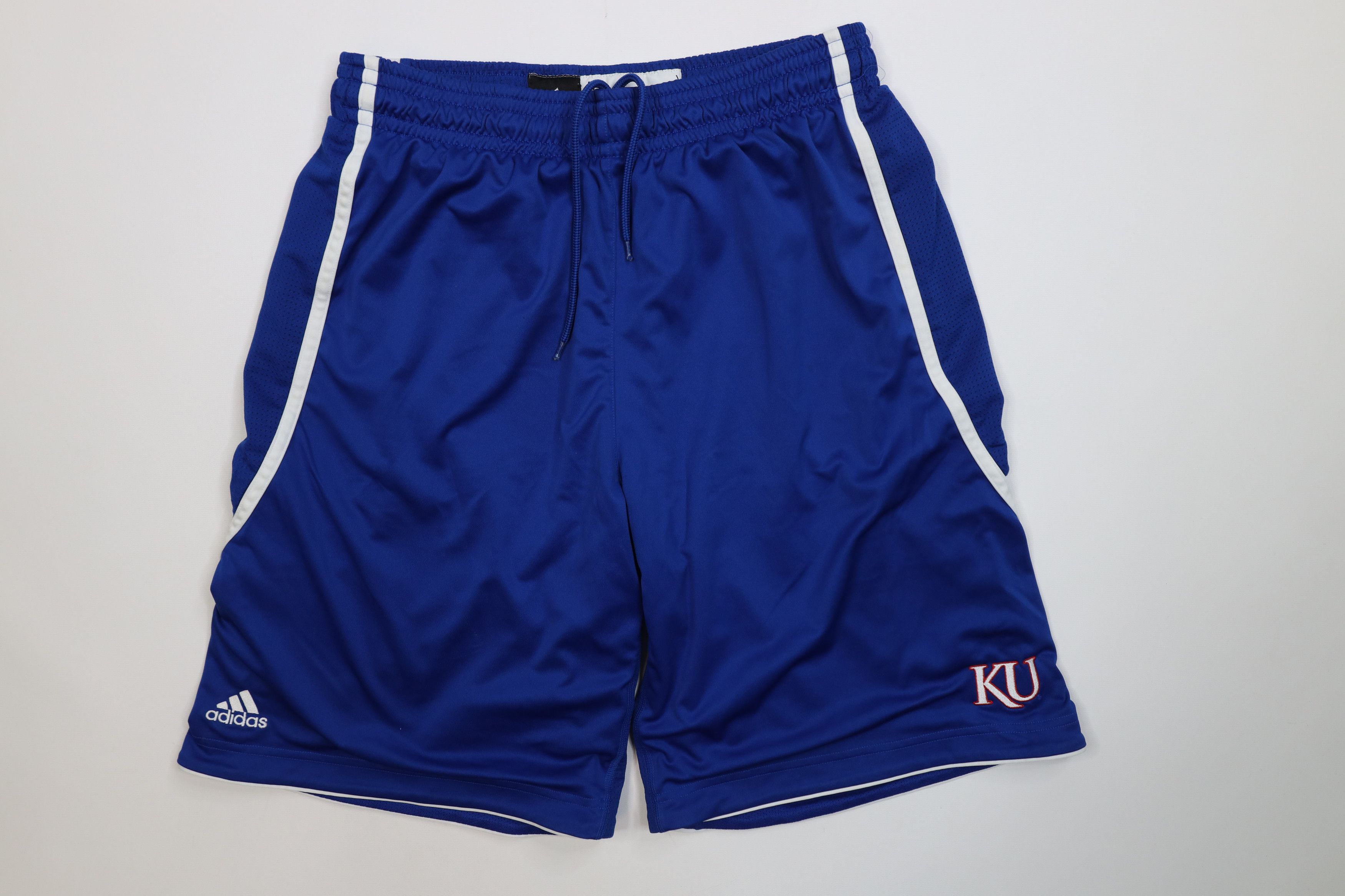Adidas Adidas Team Issued Kansas University Basketball Shorts Blue Size US 32 / EU 48 - 1 Thumbnail