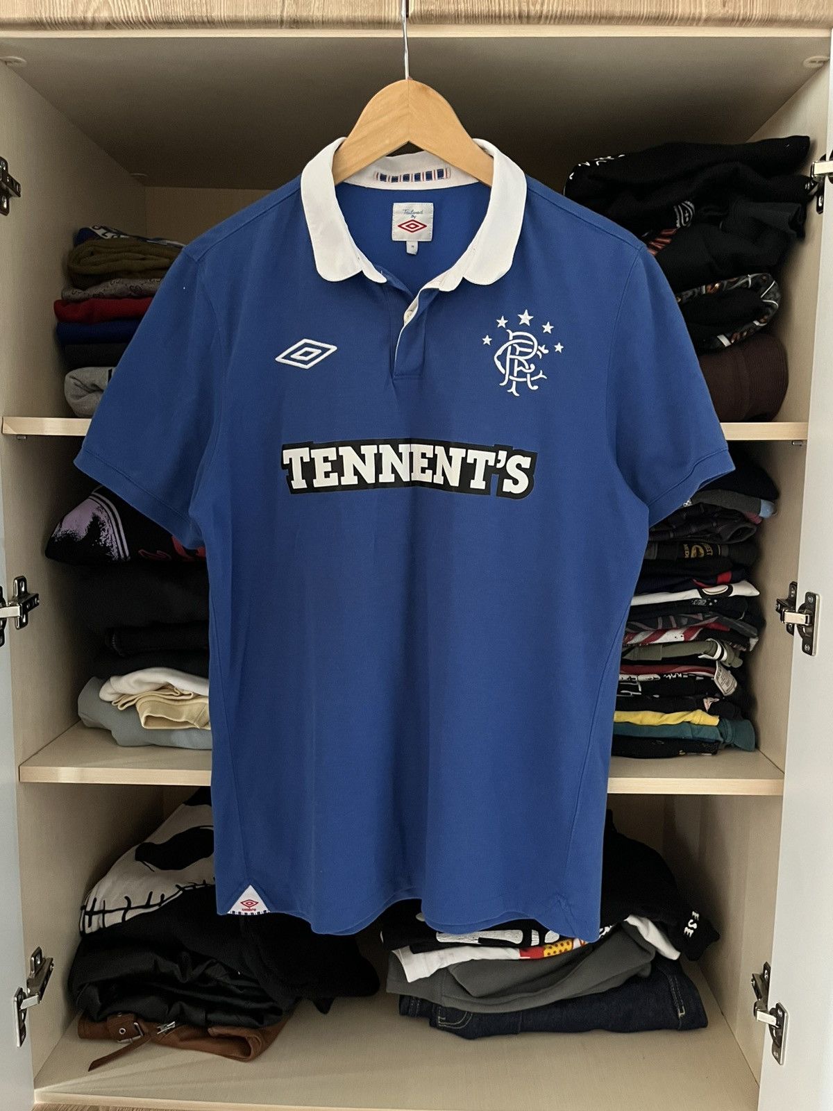 Umbro Vintage Umbro Glasgow Rangers 2010 2011 Home Jersey Tee Size US M / EU 48-50 / 2 - 1 Thumbnail