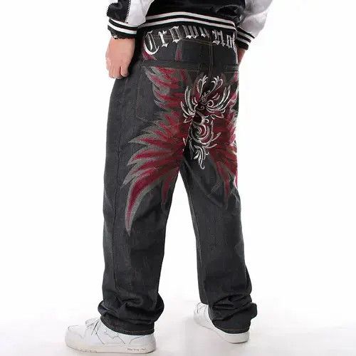 VIBE Baggy jeans with embroidery Size US 32 / EU 48 - 3 Thumbnail