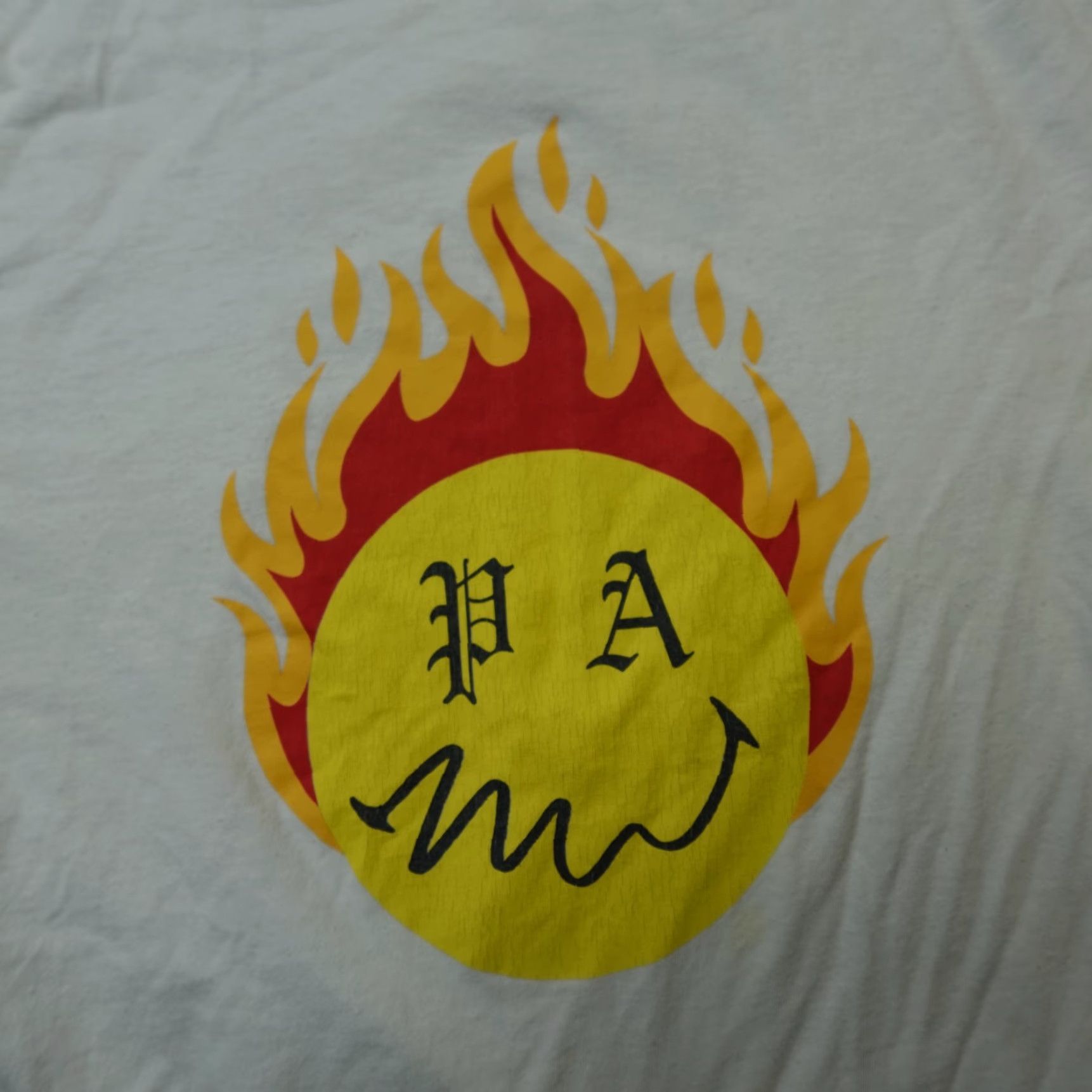 Palm Angels Palm Angels Shirt Small White Smiley Collection Double Sided Graphic Print Crew Neck Cotton Jersey Men S White 2020s Vintage No N/A Size US S / EU 44-46 / 1 - 2 Thumbnail