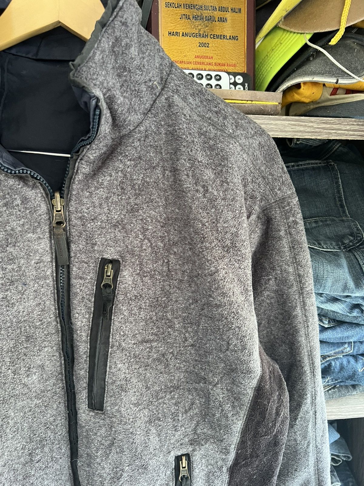 Marks & Spencer 🔥Rare Marks & Spencer Distressed Reversible Zipper Jacket Size US M / EU 48-50 / 2 - 11 Thumbnail