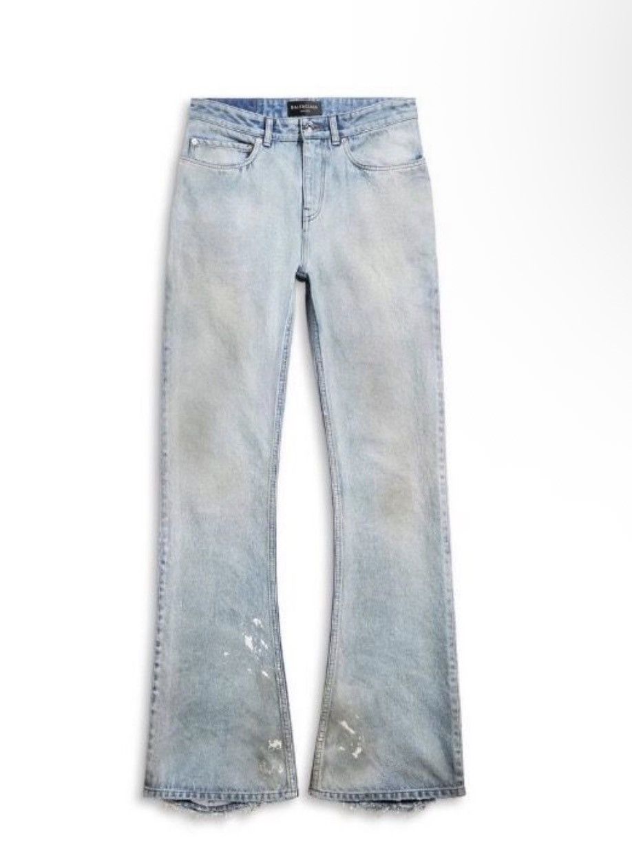 Balenciaga Balenciaga bootcut dirty blue denim jeans small Size US 30 / EU 46 - 1 Thumbnail