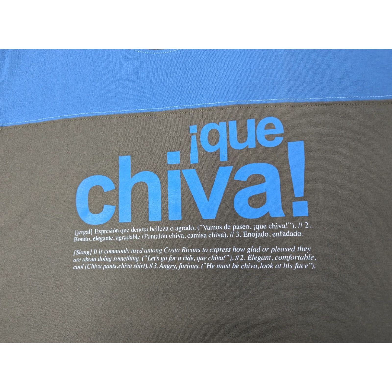 Gildan Alotico Que Chiva! Colorblock 2XL T-Shirt Costa Rican Slang Novelty Nike Shirt Size US XXL / EU 58 / 5 - 5 Thumbnail