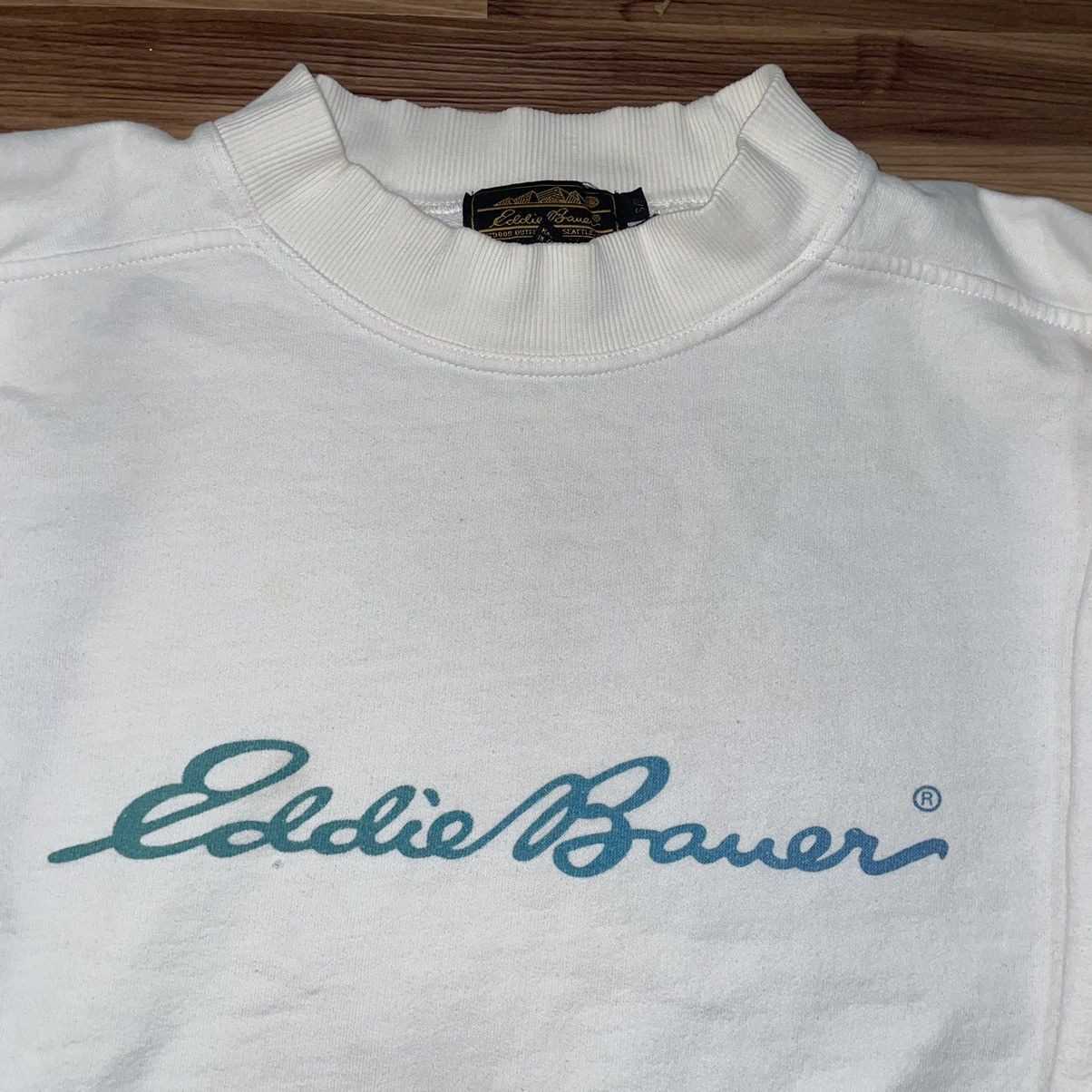 Eddie Bauer × Vintage Eddie Bauer 90s Cursive Crewneck Size US S / EU 44-46 / 1 - 2 Thumbnail