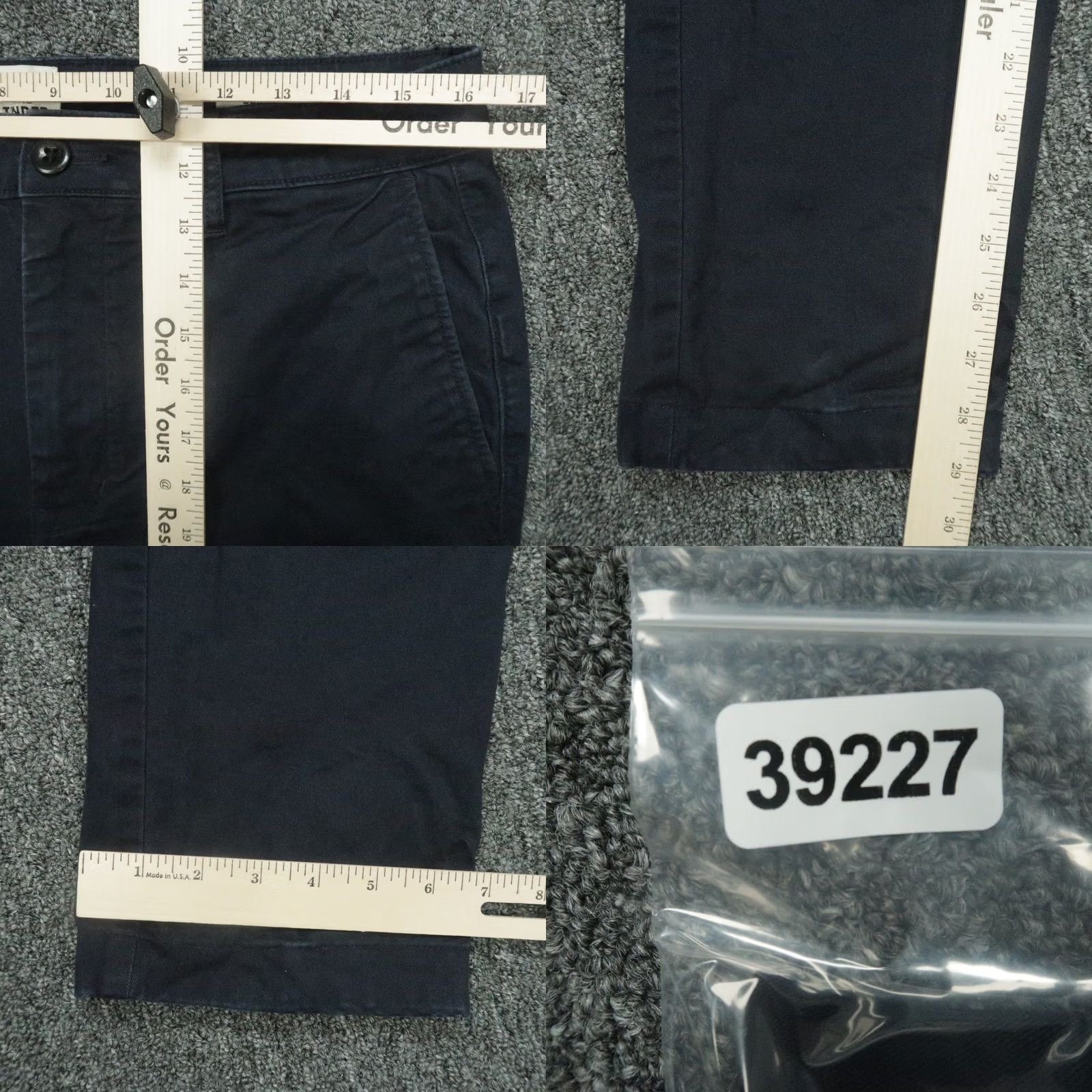 Flint And Tinder Flint and Tinder Pants Men 32x30 Navy Blue Slim Fit 365 Chino Flat Front Trouser Shirt Size US 32 / EU 48 - 8 Thumbnail