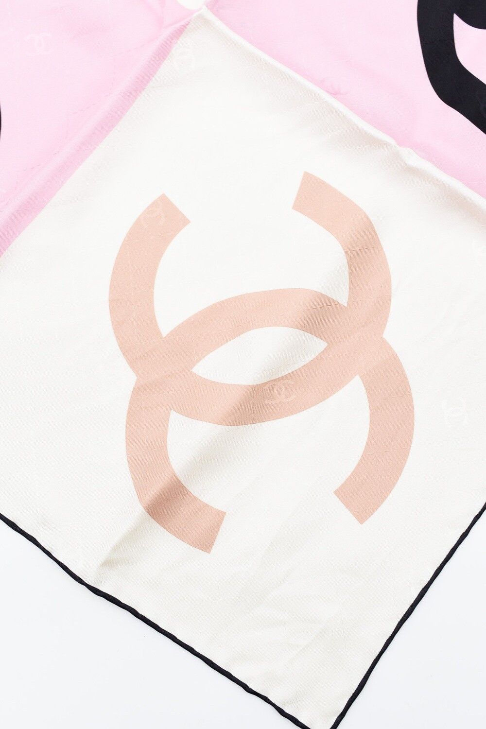 Chanel Chanel Silk Scarf and Hair Scrunchie Pink Black Size ONE SIZE - 4 Thumbnail