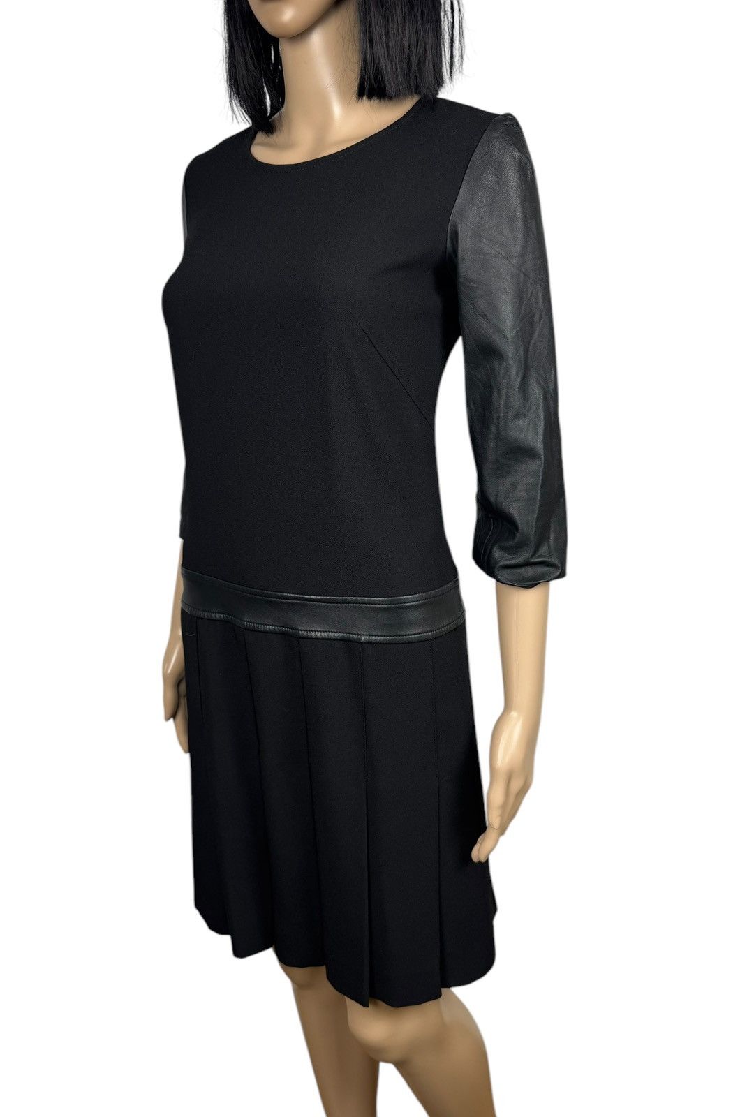 The Kooples The Kooples Midi Pleated Dress Polyester-Leather size 32 Size XXS / US 00 / IT 34 - 5 Thumbnail
