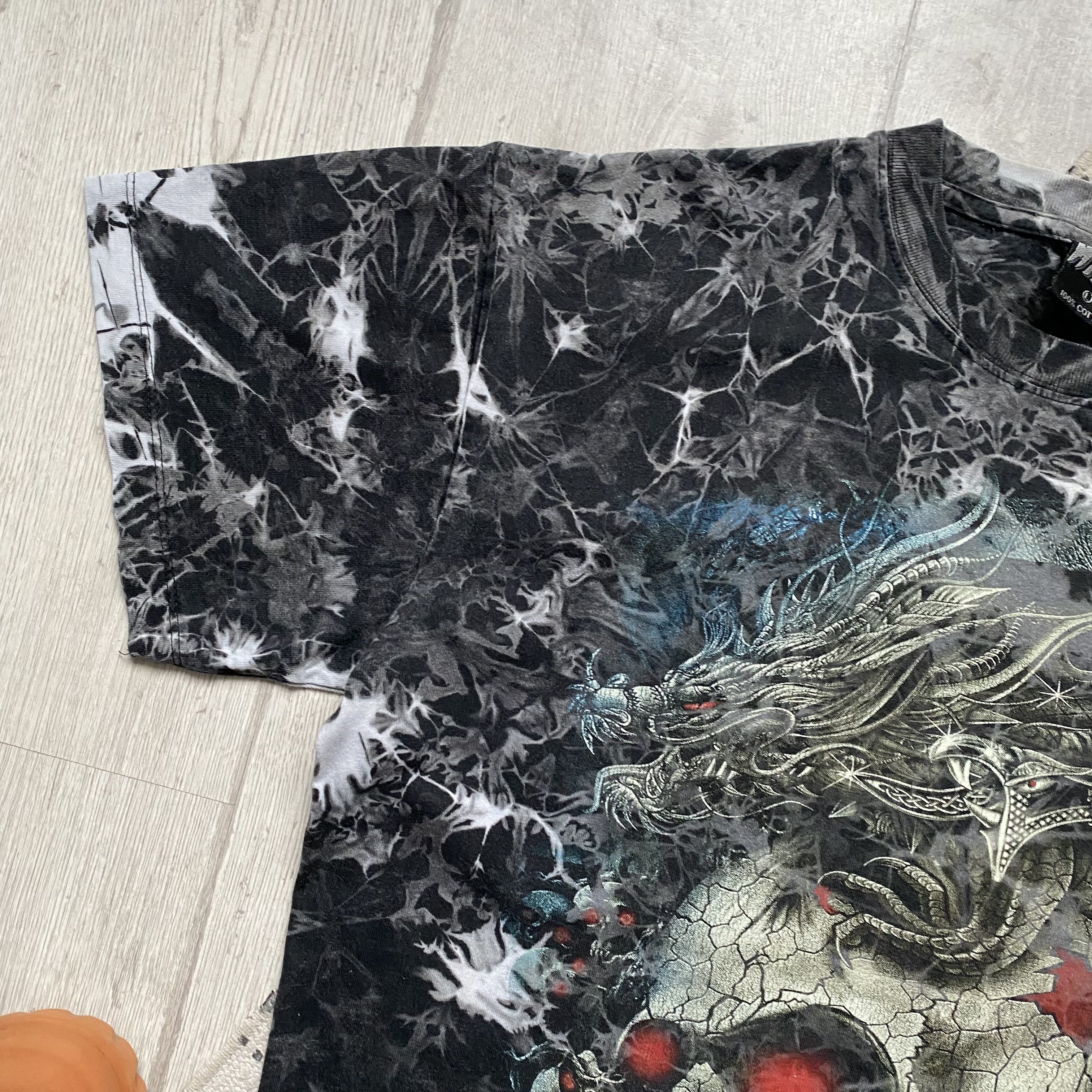 Expert Horror 💀Vintage 90s Horror Skull tee Wild Rock band Tie dye Size US L / EU 52-54 / 3 - 4 Thumbnail