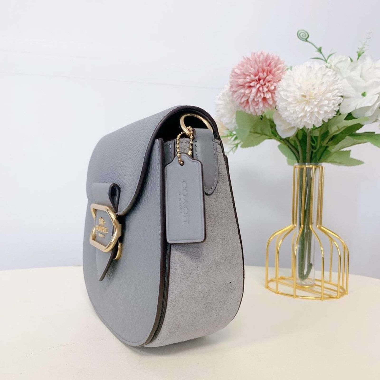 Coach Coach CF316 Morgan Saddle Bag IN Granite Size ONE SIZE - 4 Thumbnail
