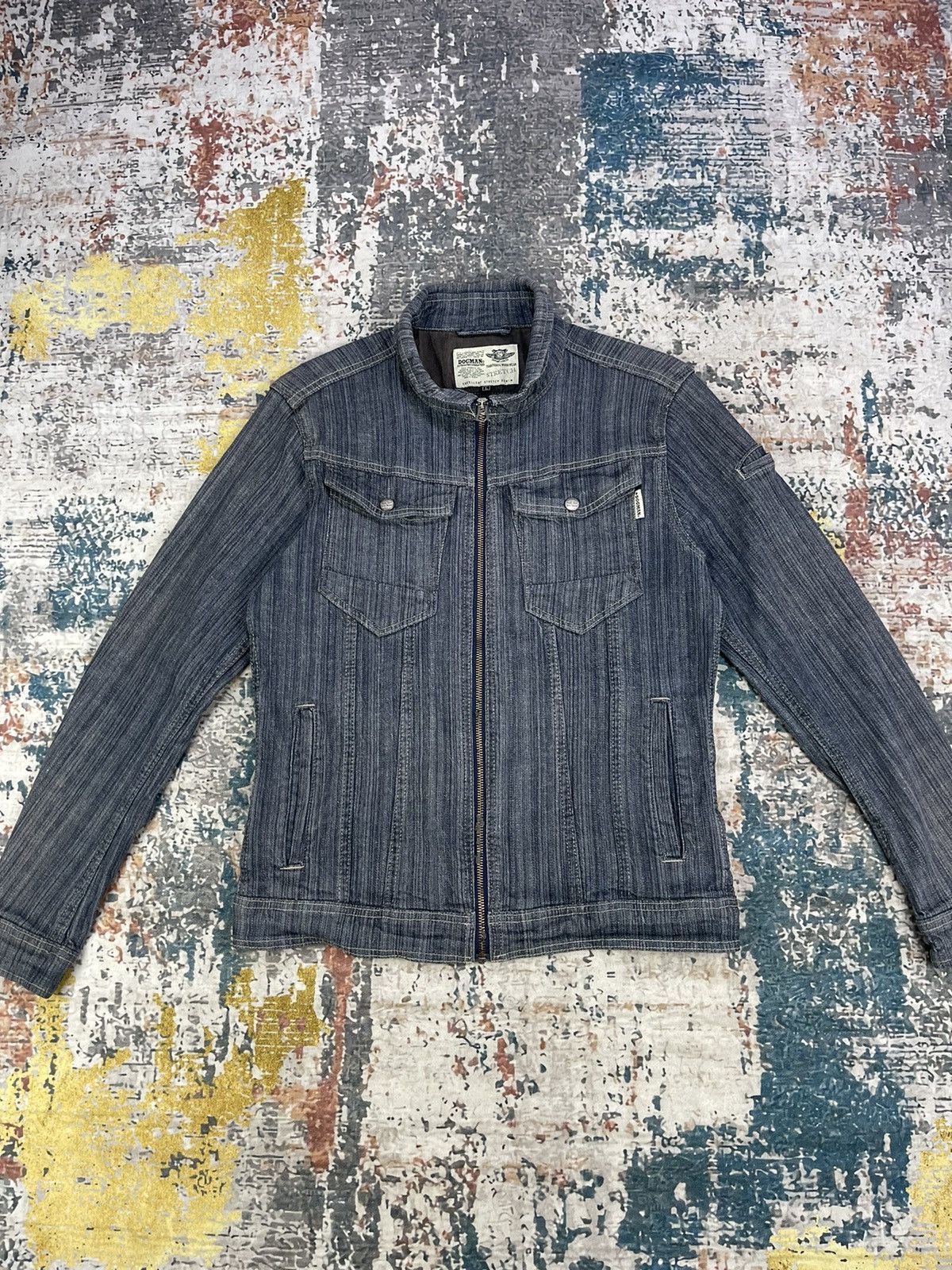 Japanese Brand Dogman Traditional Workwear Stretch Denim Jackets Size US S / EU 44-46 / 1 - 1 Thumbnail