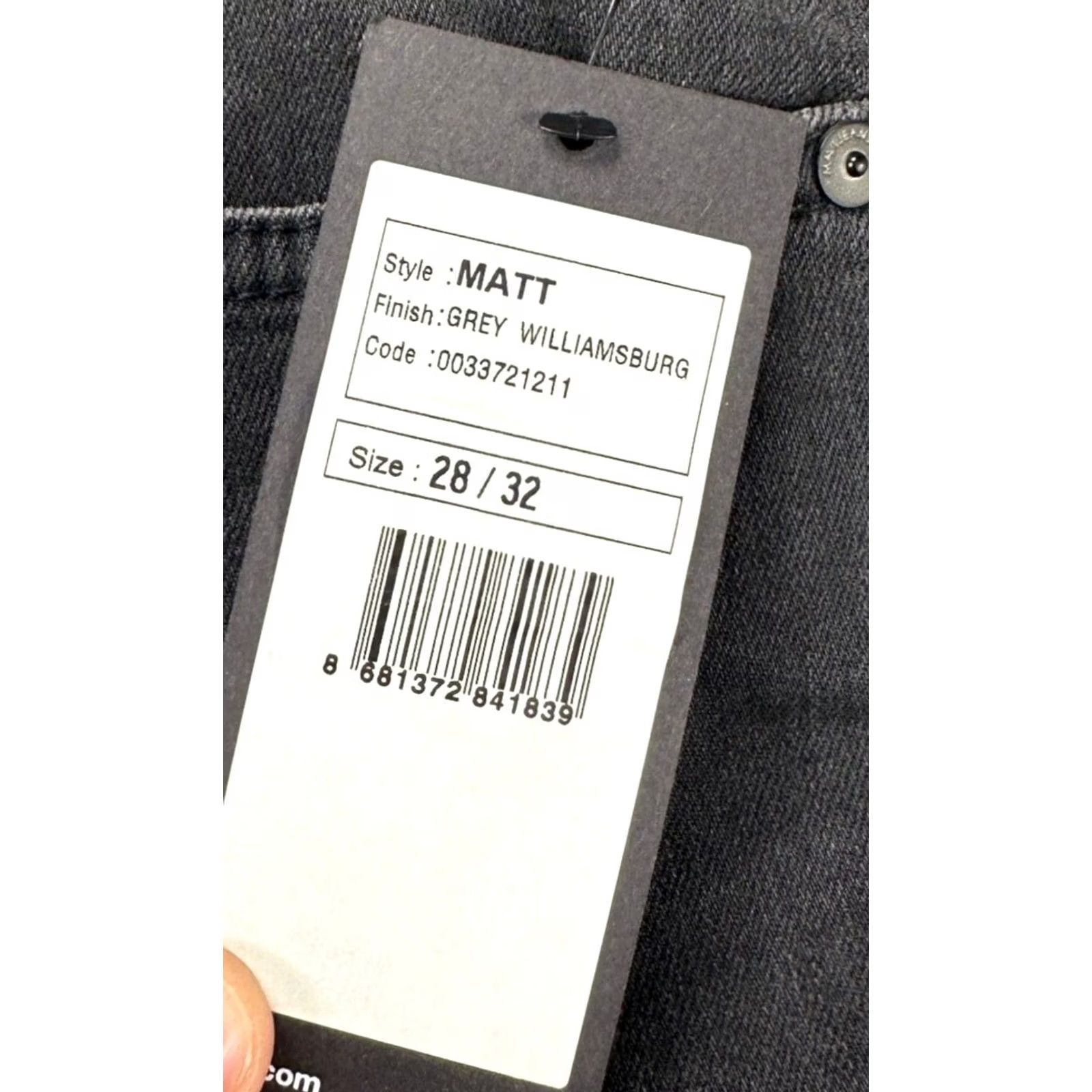 Mavi Mavi Matt Jeans Mens 28X32 Grey Relaxed Straight Stretch Denim NEW Size US 28 / EU 44 - 2 Thumbnail