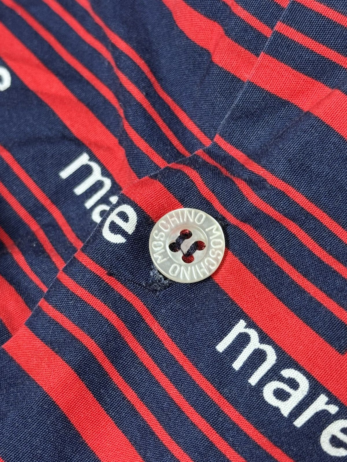Moschino Vintage Moschino Mare Multi Logo Short Sleeve Shirt Size US M / EU 48-50 / 2 - 4 Thumbnail