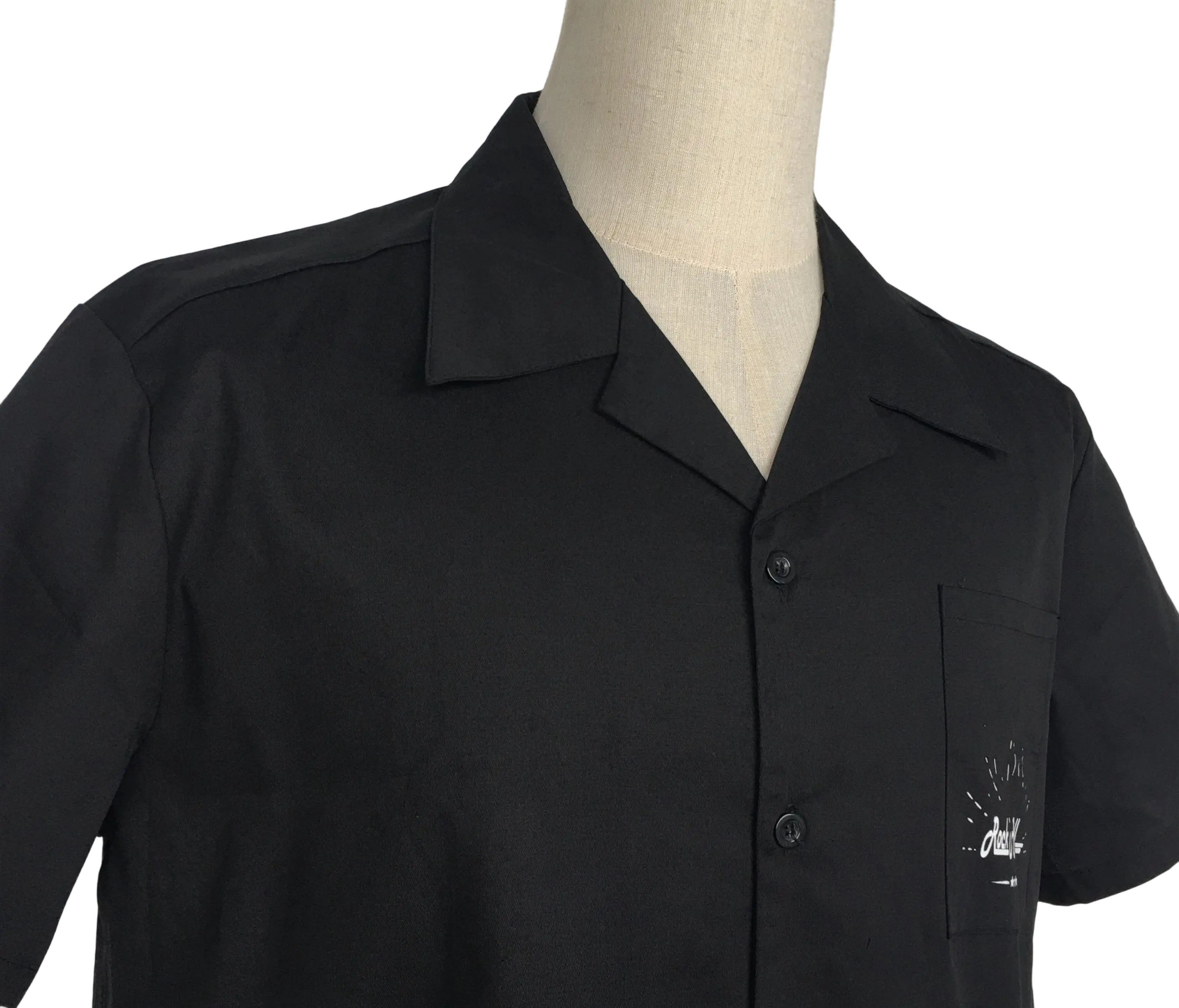 Other Black Men Shirts Solid Color Workshirt Printed On The Pocket Size US XL / EU 56 / 4 - 5 Thumbnail