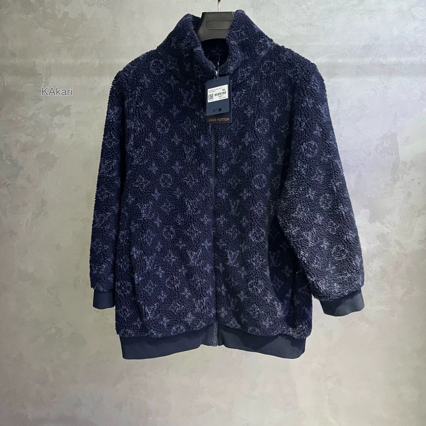 Louis Vuitton Louis Vuitton Dark Blue Jacquard Jacket Size US XXS / EU 40 - 1 Thumbnail