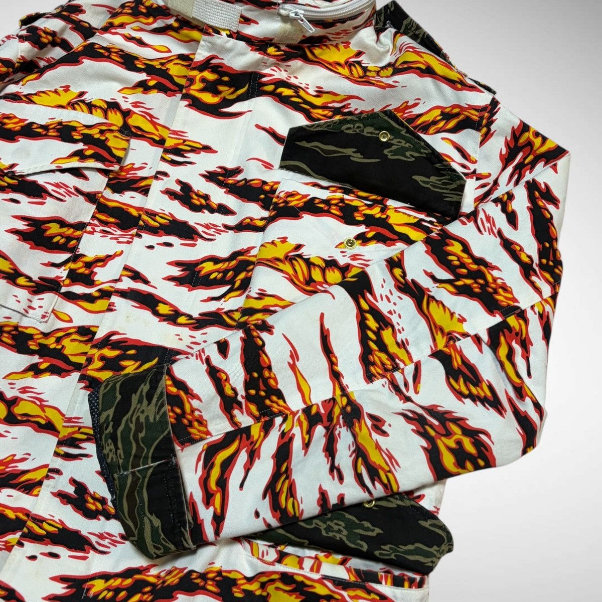 PHENOMENON Phenomenon 2007AW Flame Tiger Camo M-65 Field Jacket Size US XXL / EU 58 / 5 - 4 Thumbnail