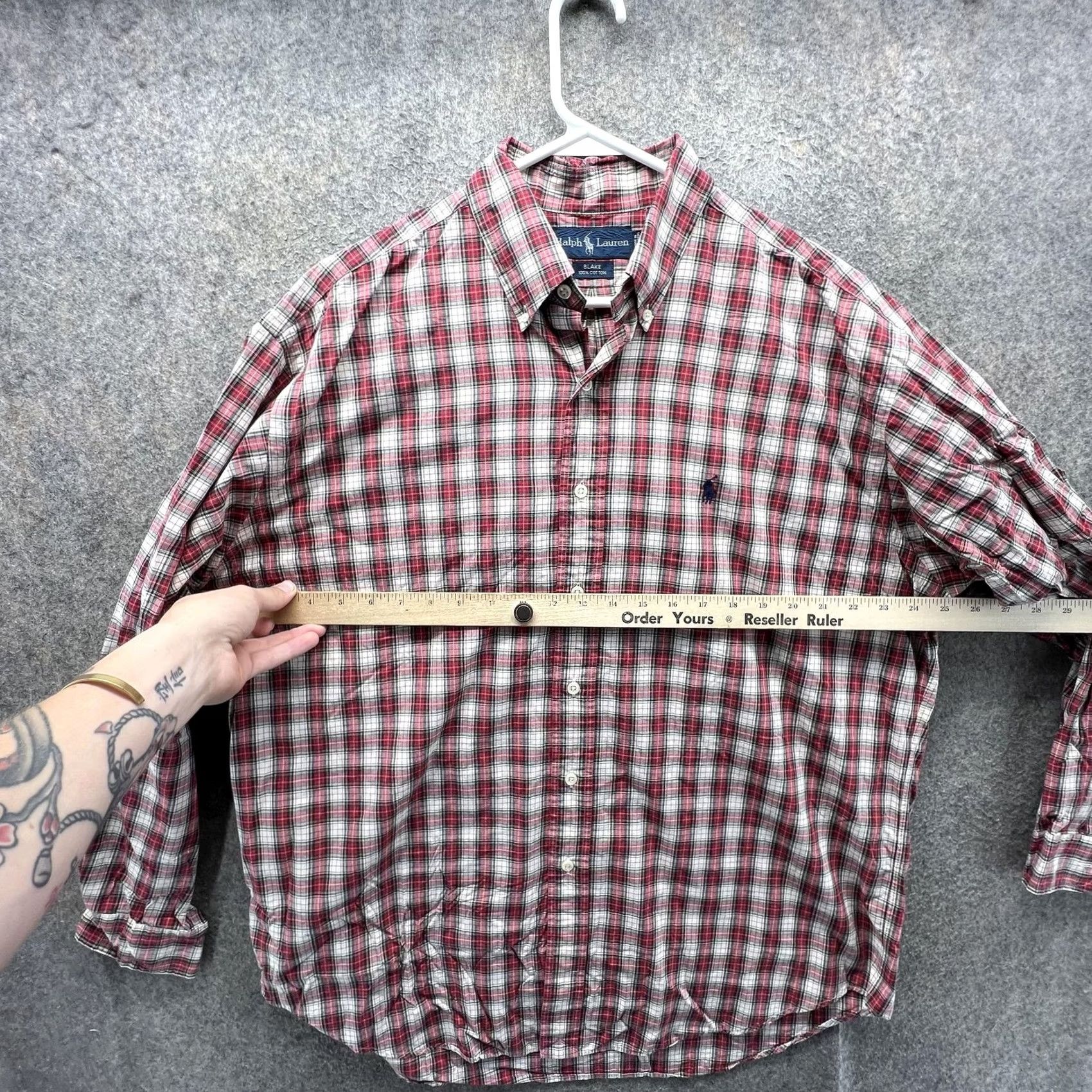 Ralph Lauren Ralph Lauren Shirt Mens Large Red Plaid Long Sleeve Button Down Blake Casual Size US L / EU 52-54 / 3 - 4 Thumbnail
