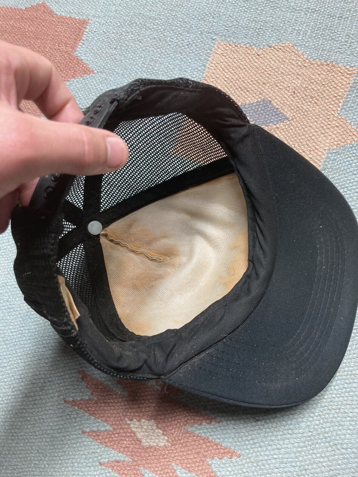 Vintage VTG 90s trucker hat mesh Harris ice co Chicago Illinois Size ONE SIZE - 7 Thumbnail