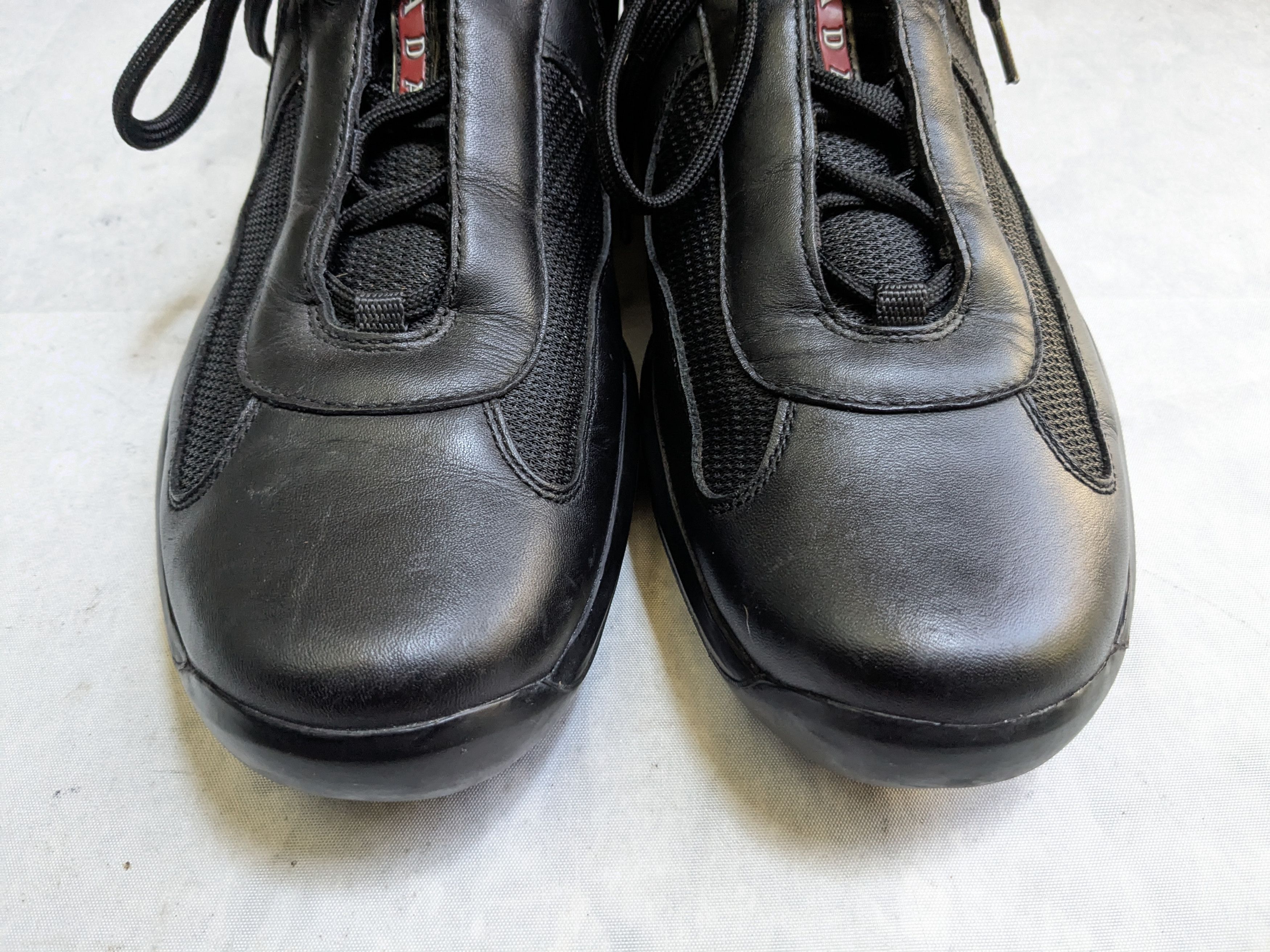 Prada Prada America's Cup Sneakers Black Leather 11 Red Size US 11 / EU 44 - 3 Thumbnail