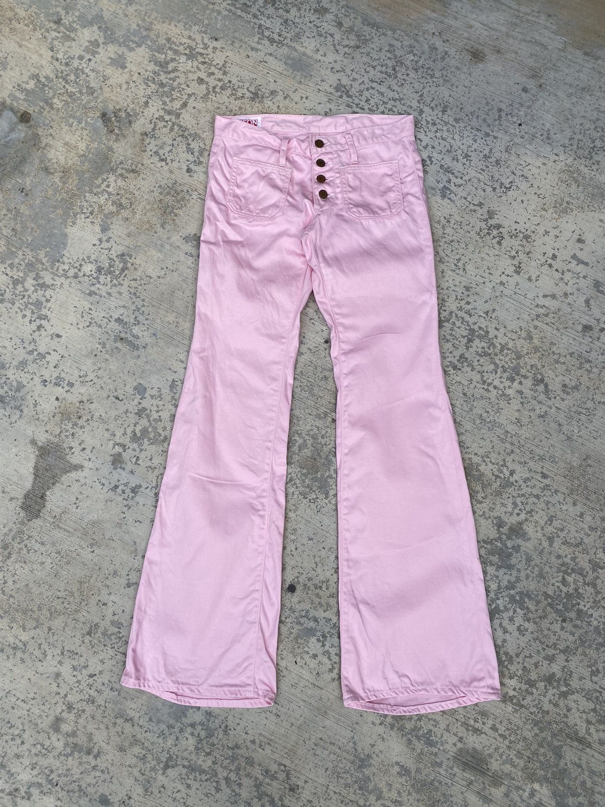 Japanese Brand Vintage Bison bell bottom flare pants Size 29" - 1 Thumbnail