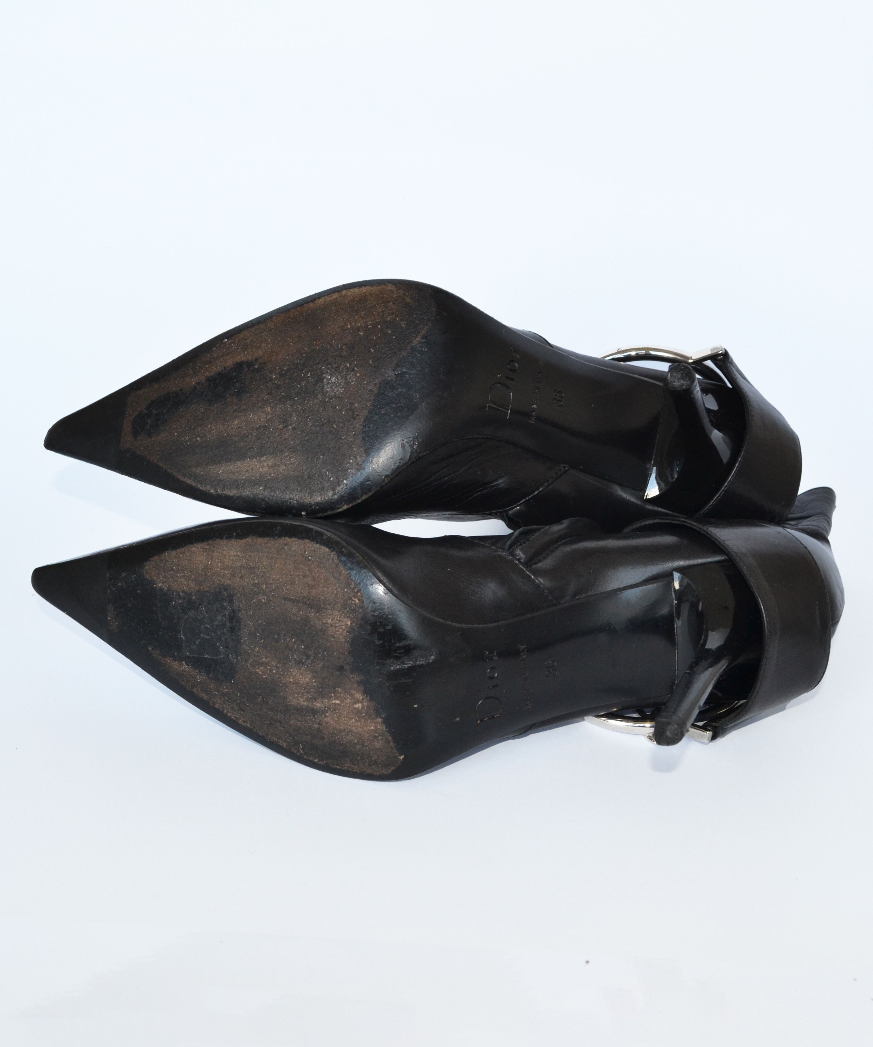 Dior DIOR Heels Boots Heels Metal Logo Shoes Black Vintage Zip Size US 6 / IT 36 - 7 Thumbnail