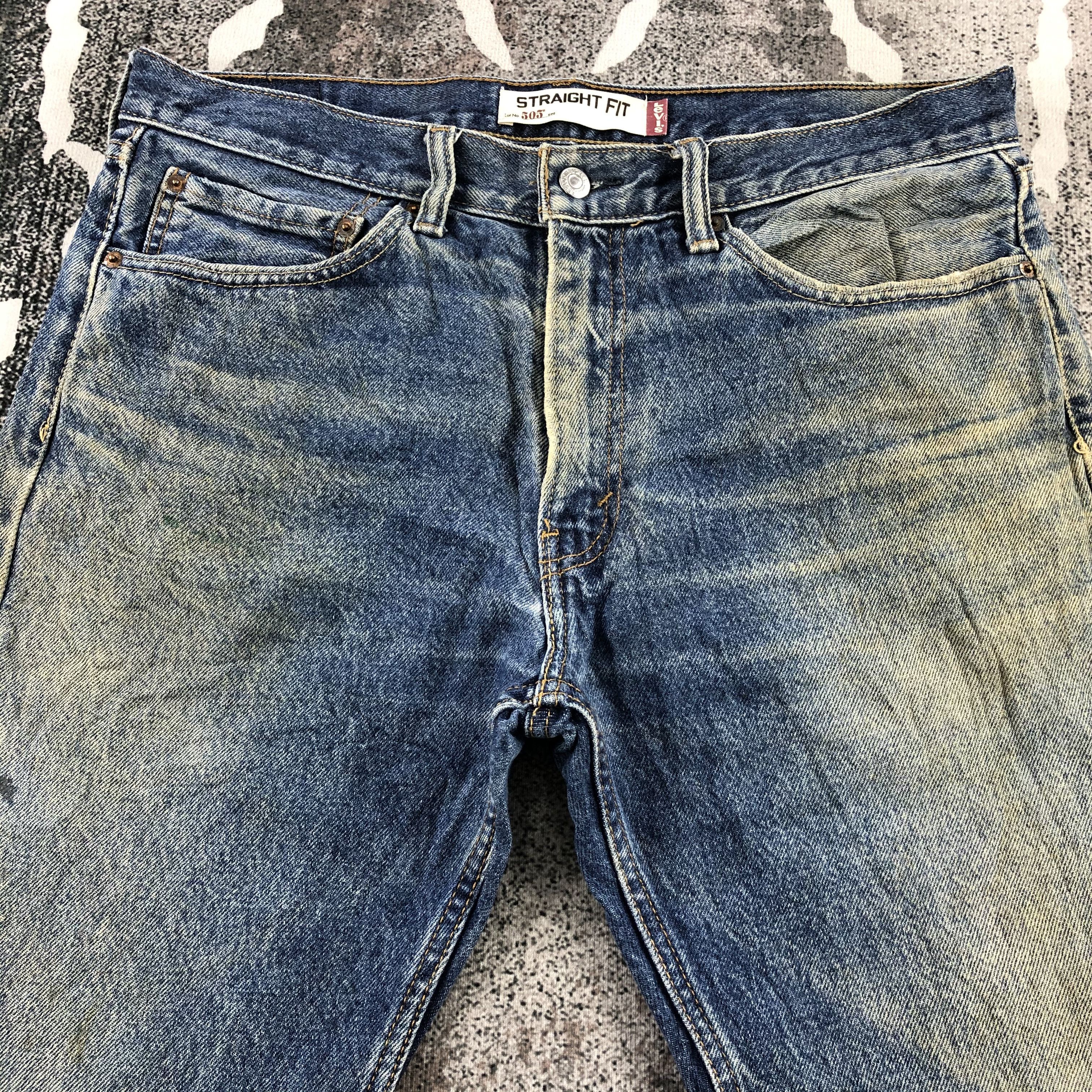 Levi's Vintage Levis 505 Jeans Rusty Wash Denim KJ1096 Size US 34 / EU 50 - 3 Thumbnail