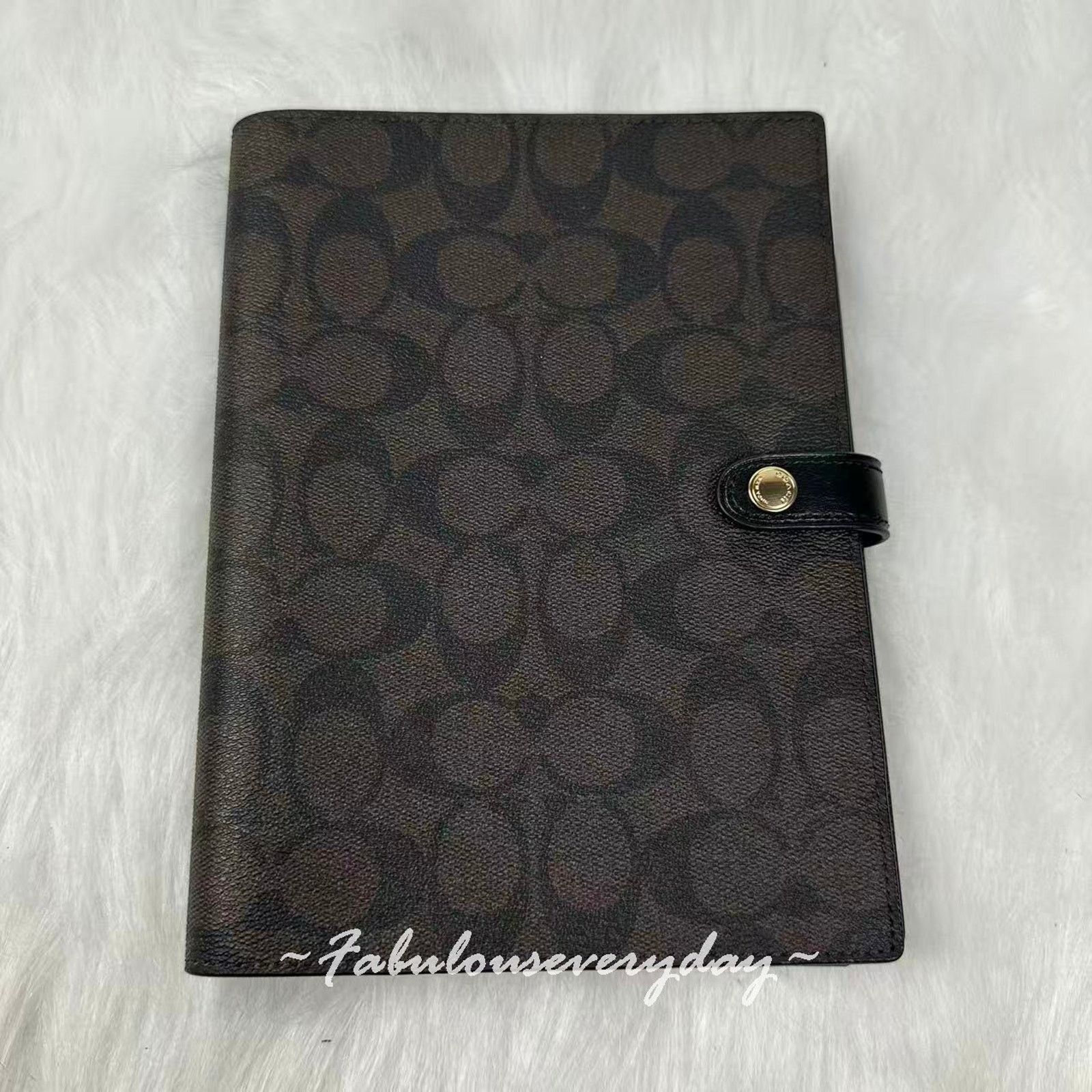 Coach Coach Notebook In Signature Canvas In Brown Black 222 NWT Size ONE SIZE - 1 Thumbnail