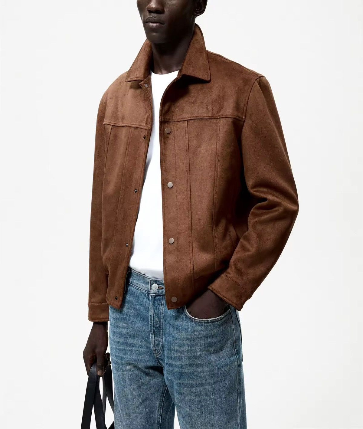 Other Casual Suede Slim Retro Coat Jacket Size US M / EU 48-50 / 2 - 1 Thumbnail