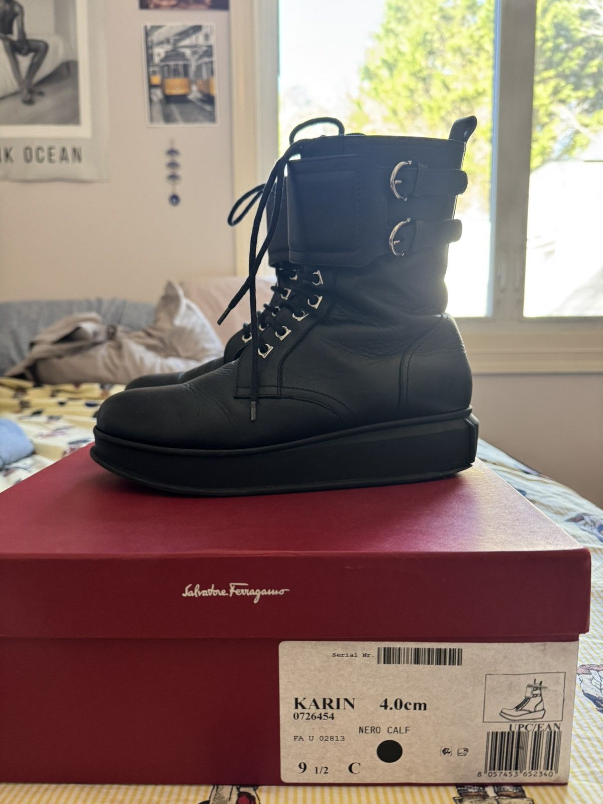 Salvatore Ferragamo Salvatore Ferragamo Karin Nero Calf leather boot Size US 9.5 / IT 39.5 - 1 Thumbnail