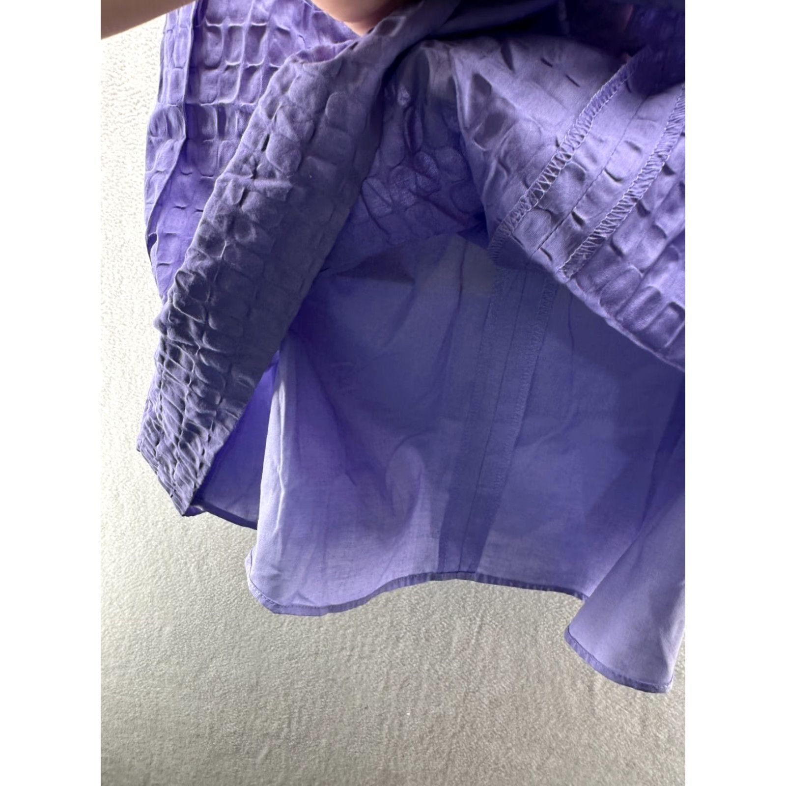 J.Crew J.Crew Fit And Flare Dress Purple Women's 0 Textured Cotton Strapless Knee Length Dress Spring Summer Fall Casual Women Size XS / US 0-2 / IT 36-38 - 5 Thumbnail