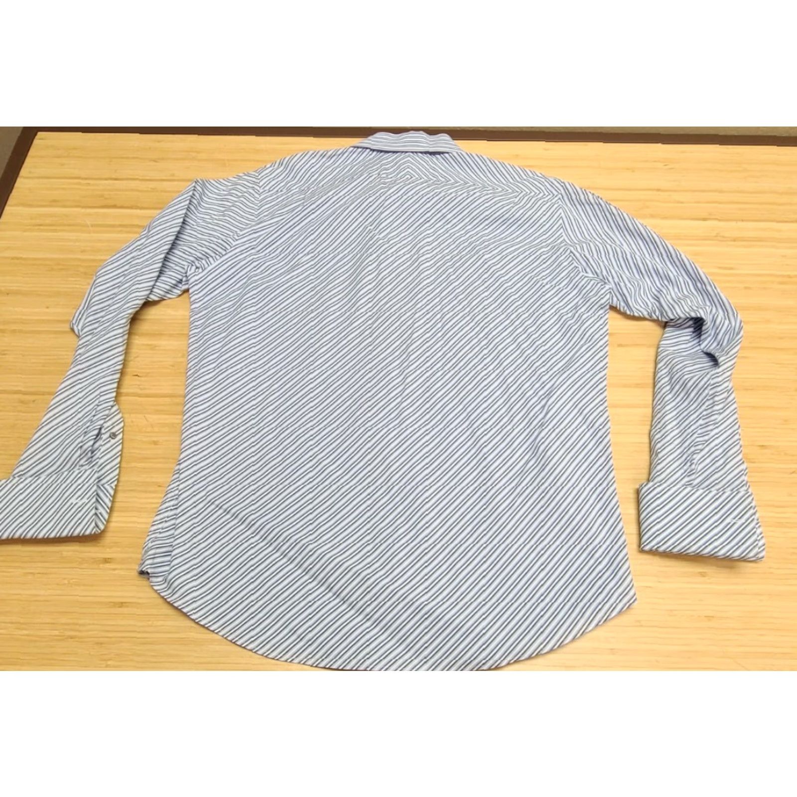 Banana Republic Banana Republic Mens Large Multi-Color Striped French Cuff Long Sleeve Shirt Size US L / EU 52-54 / 3 - 6 Thumbnail