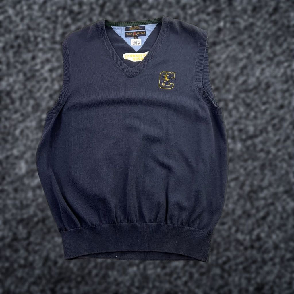 Tommy Hilfiger Tommy Hilfiger Golf Vest Mens M Navy Blue V-Neck Canterbury Logo Shirt Size US M / EU 48-50 / 2 - 1 Thumbnail