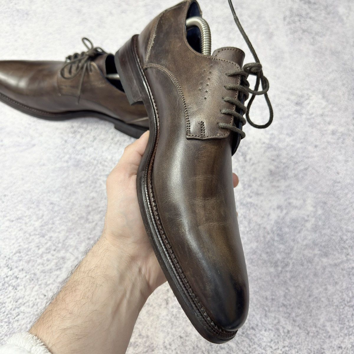 Designer Iannalfo&Sgariglia Mens Handmade Derbies US8 UK7 EU41 26cm Size US 8 / EU 41 - 8 Thumbnail