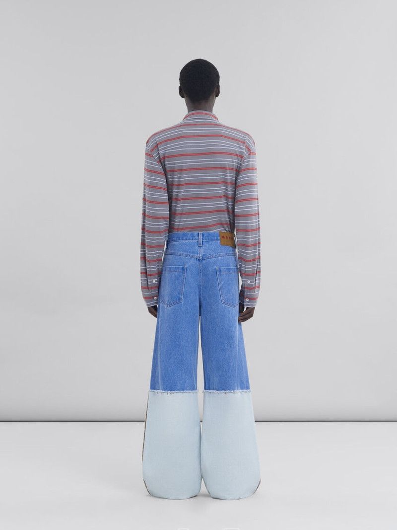 Marni o1w1db10526 Denime Bottoms in Blue Size US 32 / EU 48 - 3 Thumbnail