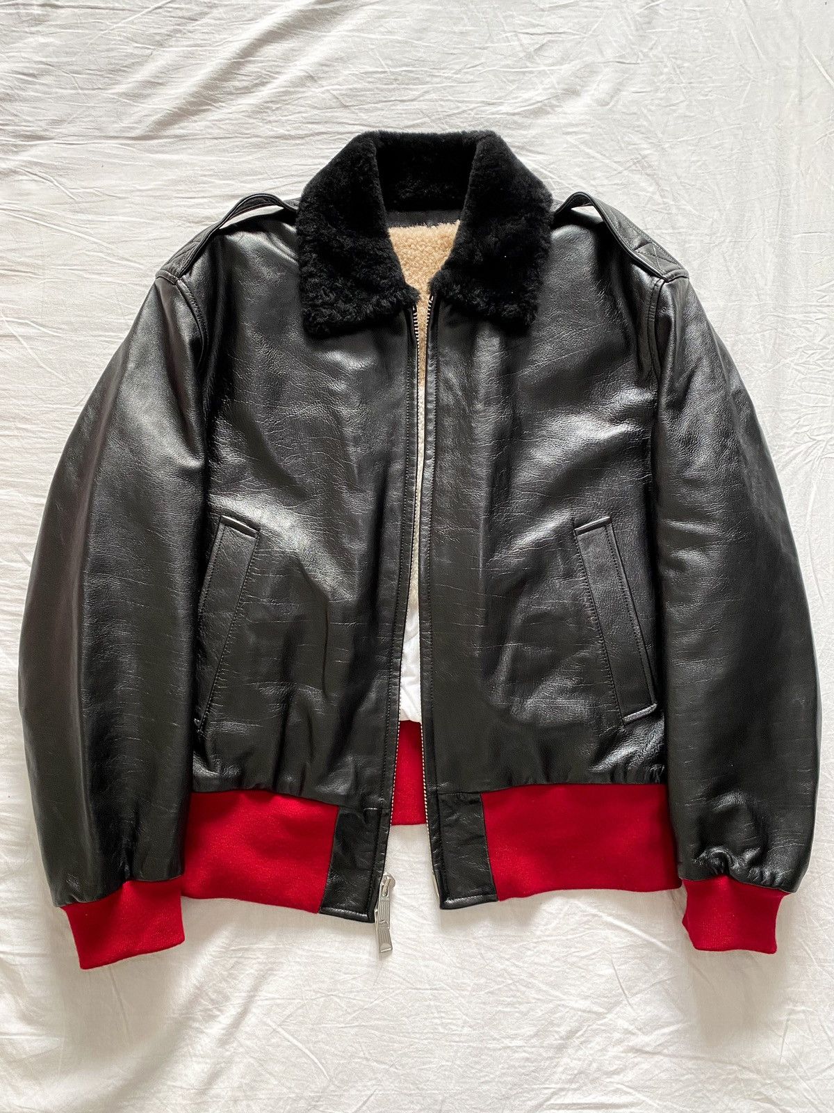 Raf Simons FW17 Lambskin Shearling Bomber Aviator Jacket | Grailed