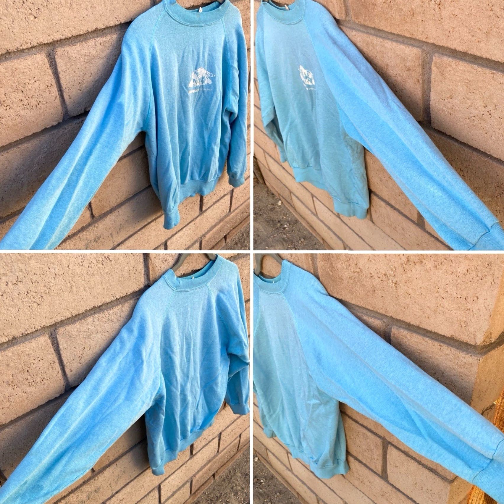 Vintage VINTAGE Wengen Switzerland Raglan Sweatshirt Sweater Jumper Size L Blue Graphic Print Men Pullover Sweatshirt 80s 70s Vintage Size US L / EU 52-54 / 3 - 3 Thumbnail