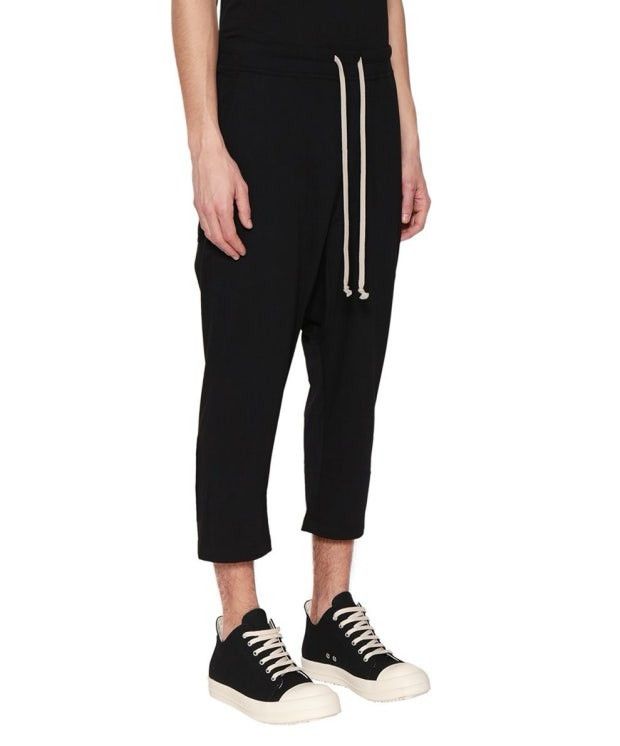 Rick Owens Rick Owens FW18 DRKSHDW Drawstring Cropped Pants Black Size US 34 / EU 50 - 2 Thumbnail