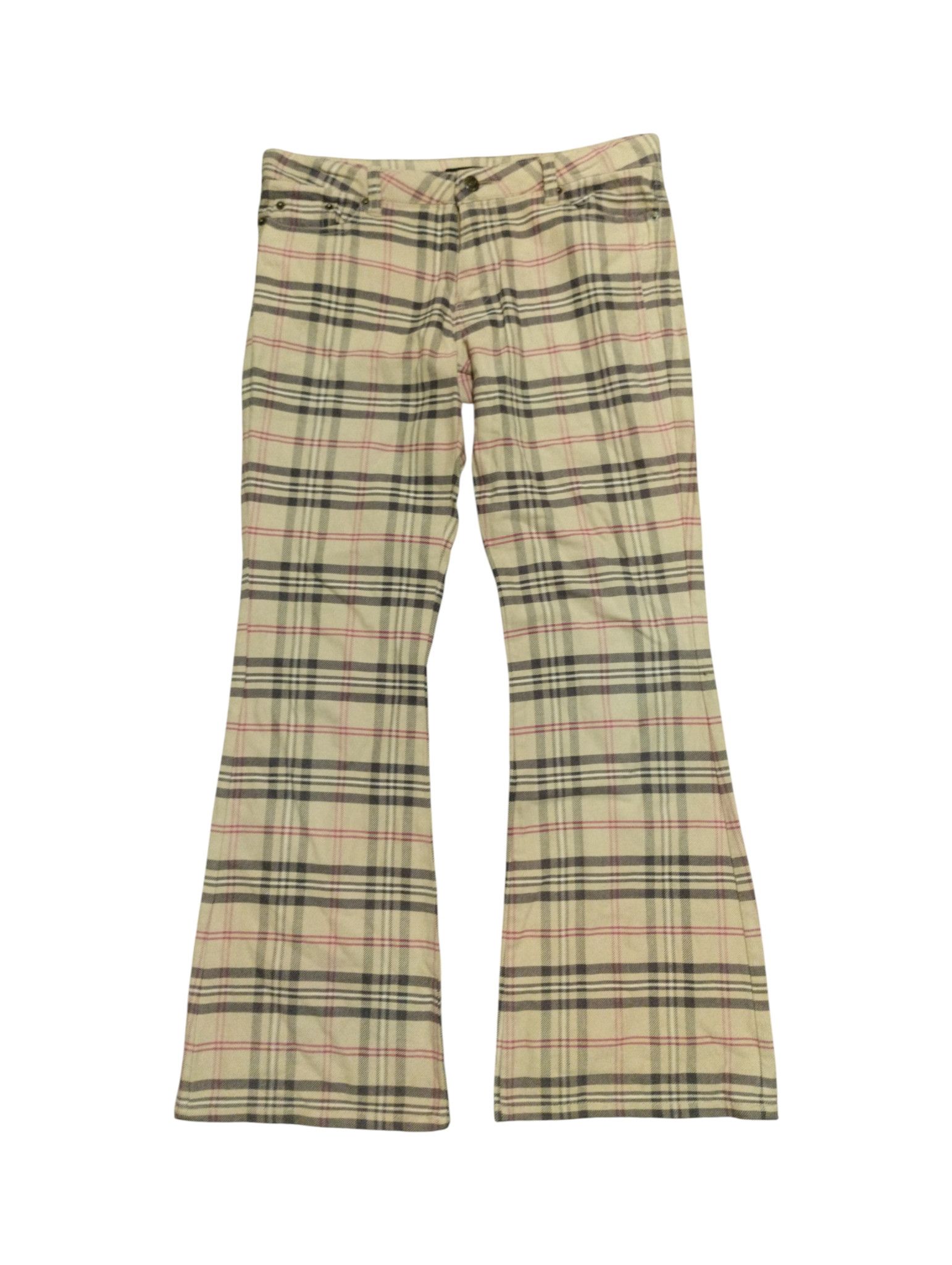 Japanese Brand Japanese Brand Spread Chekered Flare Pants Size US 33 - 1 Thumbnail