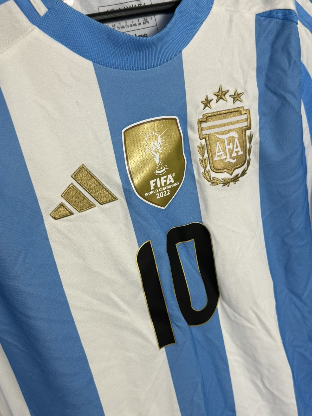 Adidas KIDS New Argentina 2024 Home Messi Football Jersey T-Shirt Size US XS / EU 42 / 0 - 4 Thumbnail