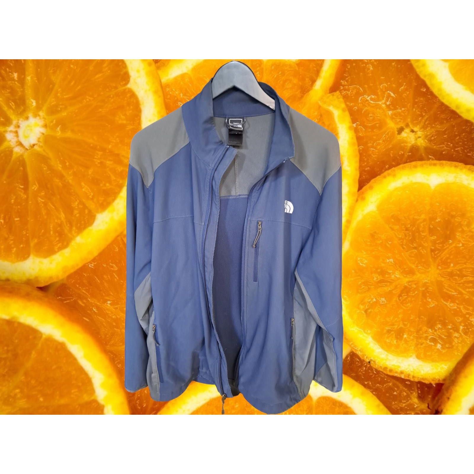 The North Face The North Face Blue and Gray Full Zip Jacket Size Large Size US L / EU 52-54 / 3 - 5 Thumbnail