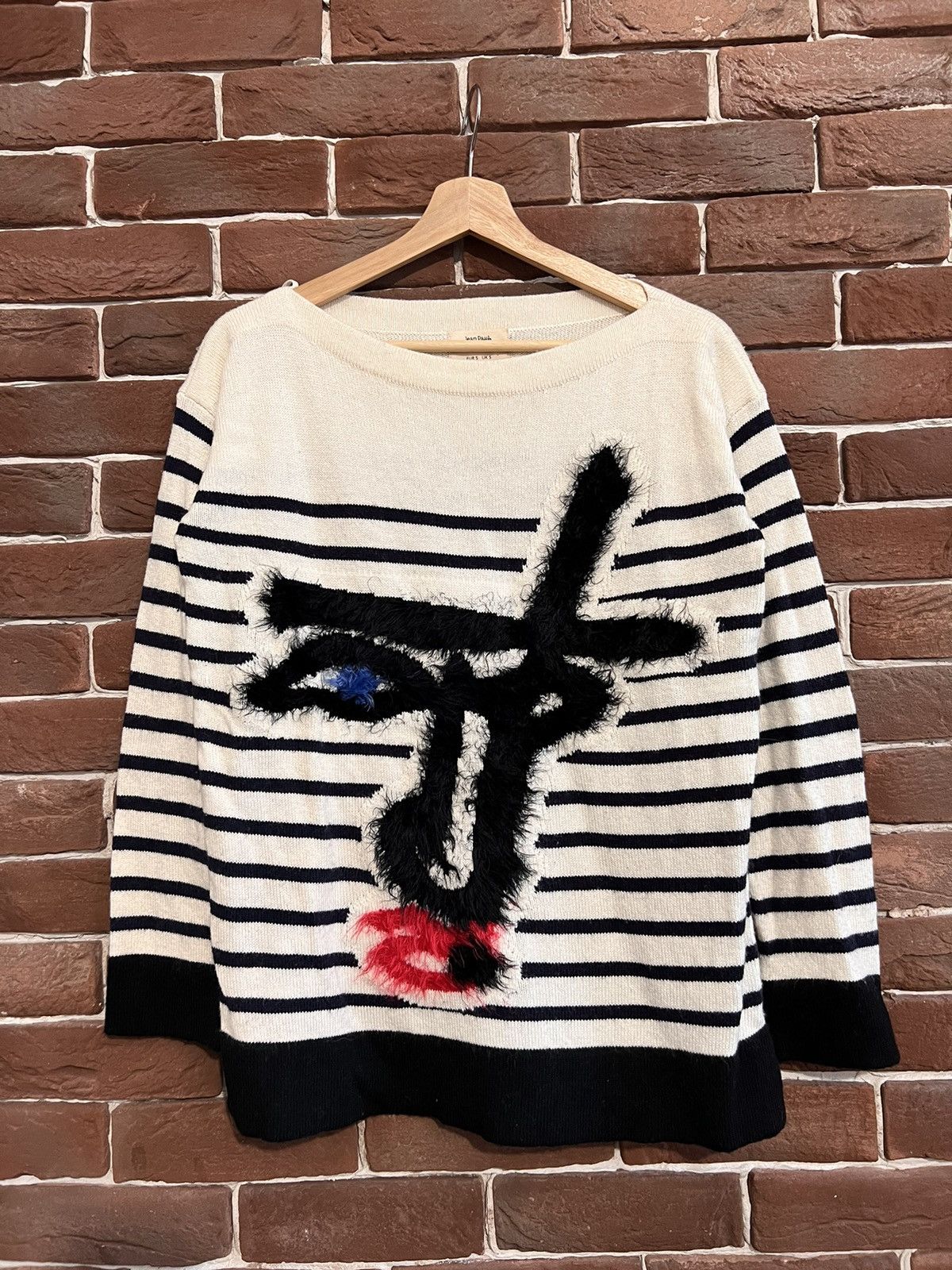 Jean Paul Gaultier Women's Jean Paul Gaultier Lindex Face Knit Swearshirt S Size S / US 4 / IT 40 - 1 Thumbnail