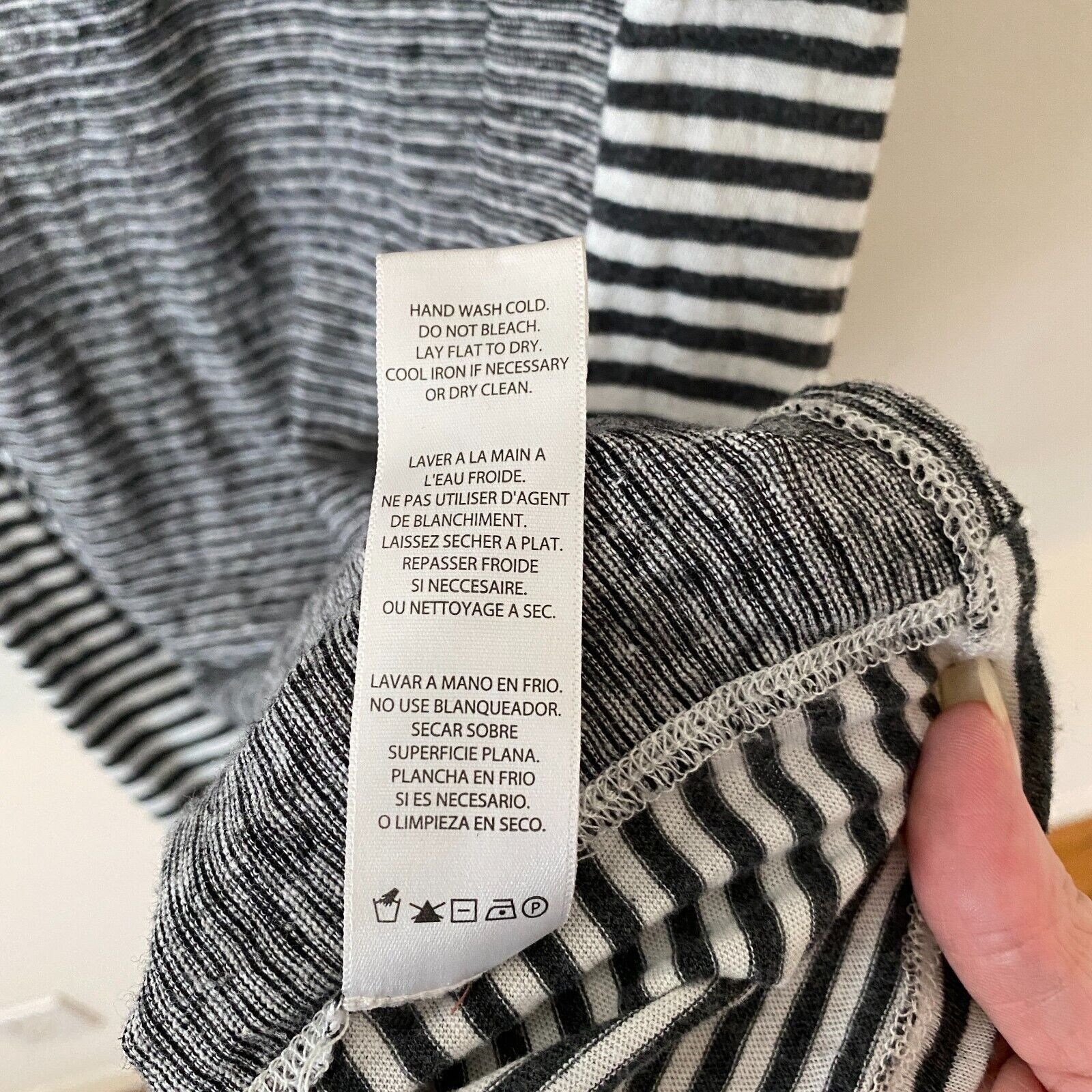 Splendid Splendid Black Gray & White Canal Stripe Tank Cover-up XS Size XS / US 0-2 / IT 36-38 - 10 Thumbnail