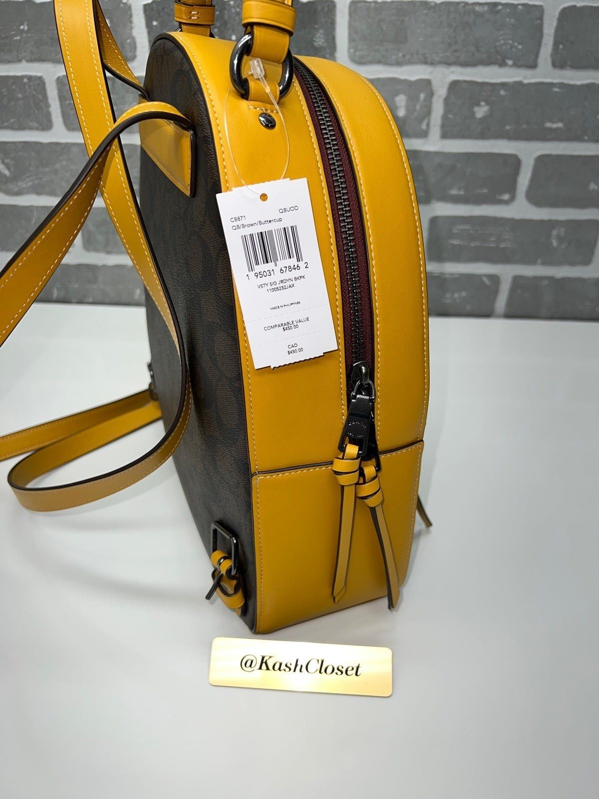 Coach Jordyn Backpack In Signature Canvas Brown Buttercup