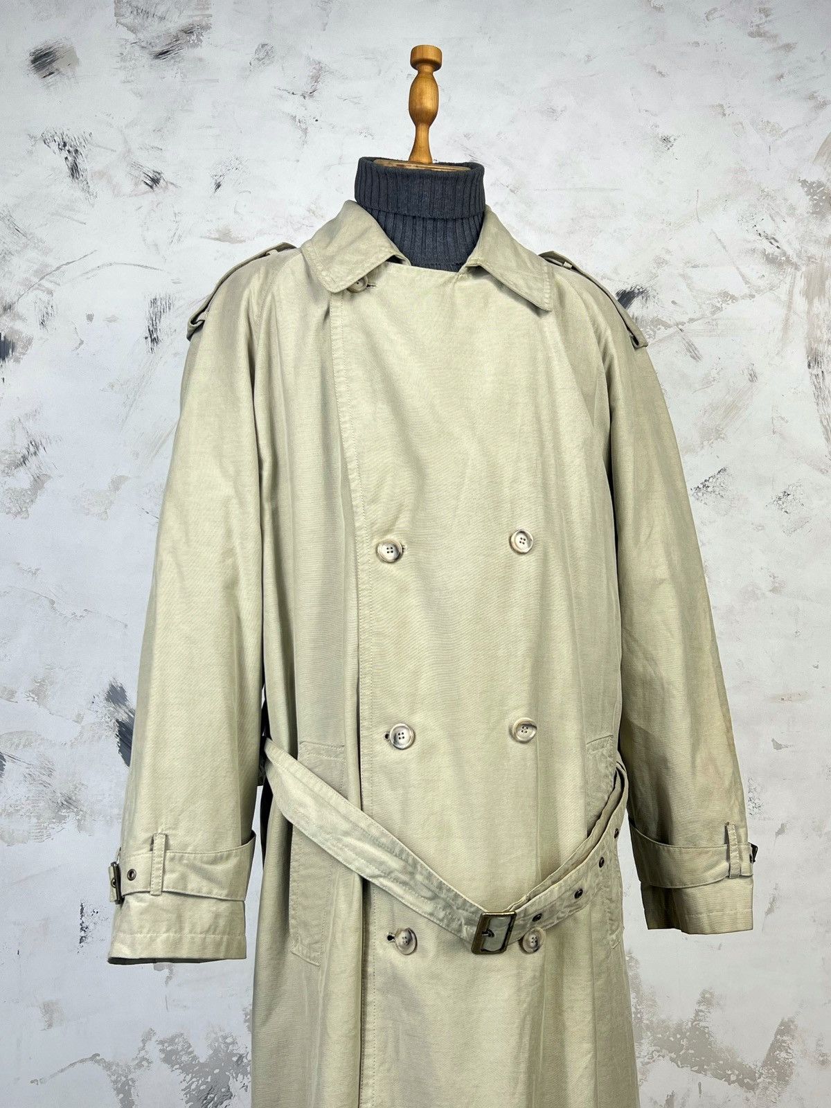 Vintage Vintage Double Breasted Trench Coat Belted Size 54 XL Size US XL / EU 56 / 4 - 4 Thumbnail