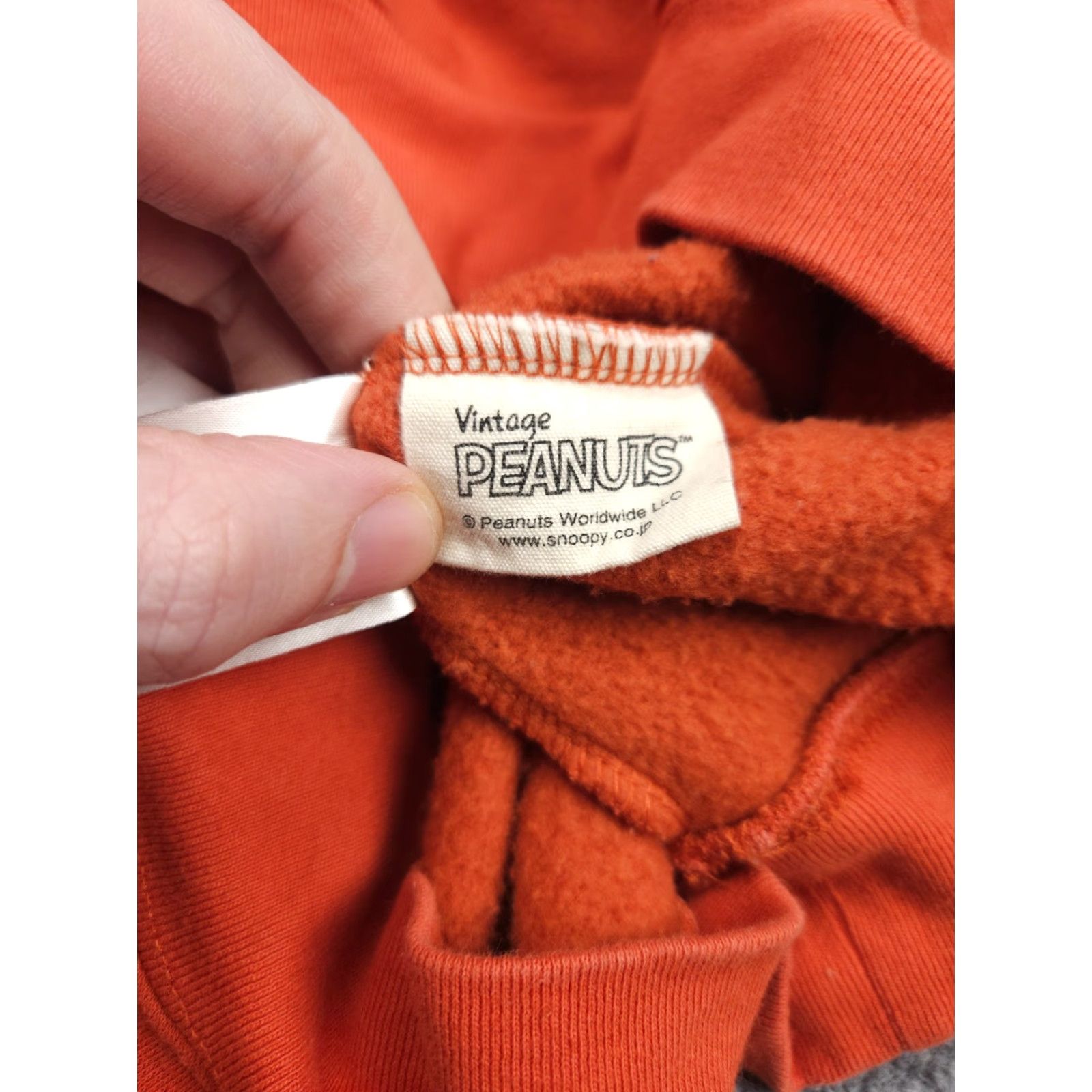 Peanuts FREAK'S STORE Peanuts Sweater Sweatshirt Orange Graphic Crew Neck Unisex Adults 2XL One Size Relaxed Knit Pullover Shirt Size XXL / US 16-18 / IT 52-54 - 7 Thumbnail