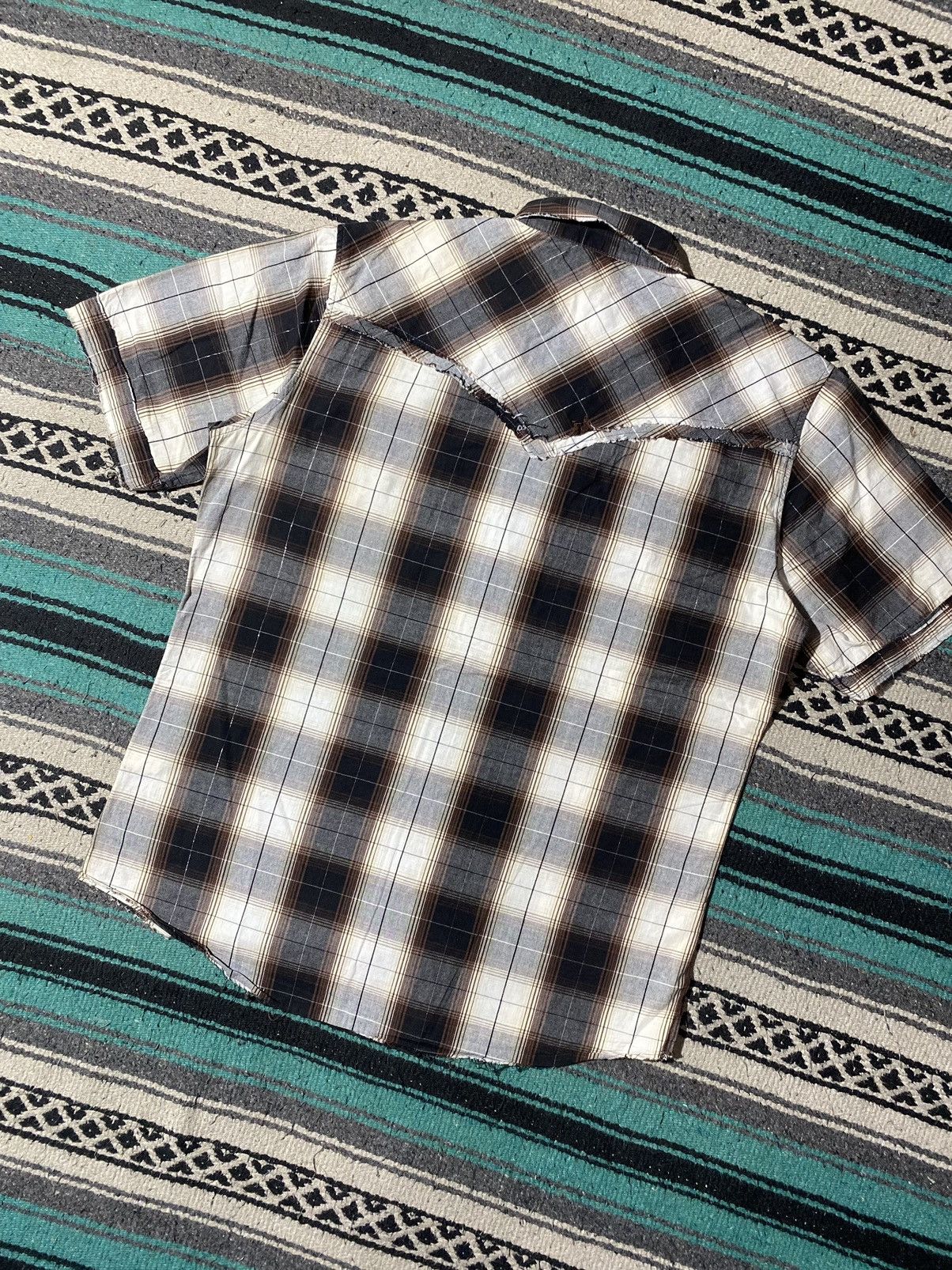 If Six Was Nine × Japanese Brand × Le Grande Bleu (L.G.B.) OMKOE Distressed Western Button Shirt Size US M / EU 48-50 / 2 - 8 Thumbnail