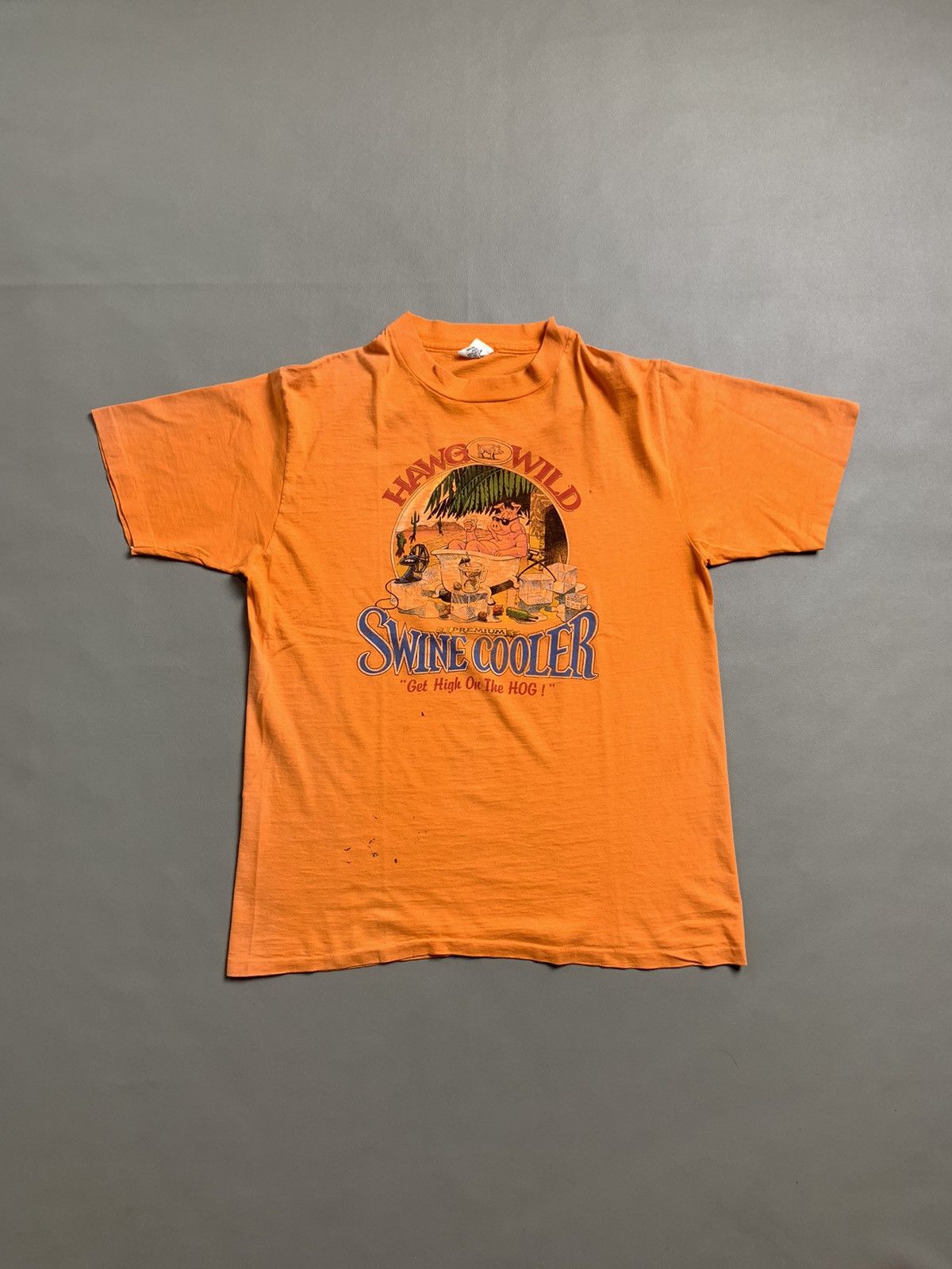 Harley Davidson × Vintage RARE 80s Hawg Wild Tshirt Size US L / EU 52-54 / 3 - 1 Thumbnail