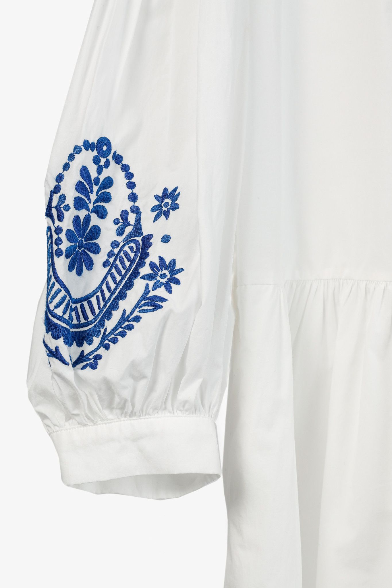 Weekend Max Mara Weekend Max Mara Dirce White Embroidered Cotton Poplin Dress Size M / US 6-8 / IT 42-44 - 7 Thumbnail
