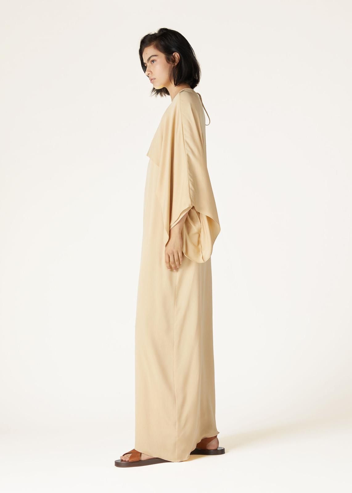 Loro Piana o1srvl11e0125 FAN8309 Jayma Silk Dress in Yellow Size XS / US 0-2 / IT 36-38 - 4 Thumbnail