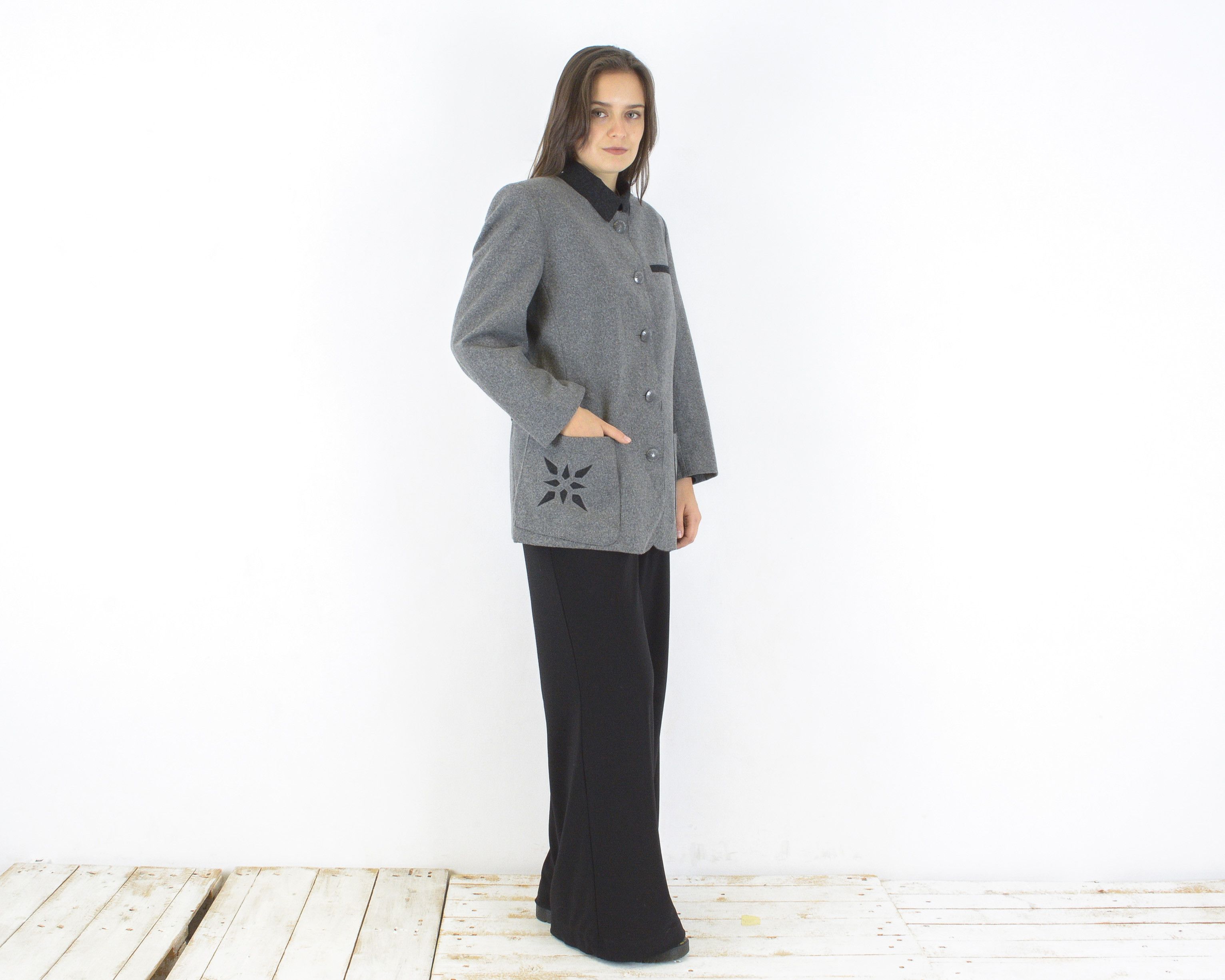 Julius Julius Lang M Wool Blazer Jacket Trachten Coat Padded Size M / US 6-8 / IT 42-44 - 3 Thumbnail